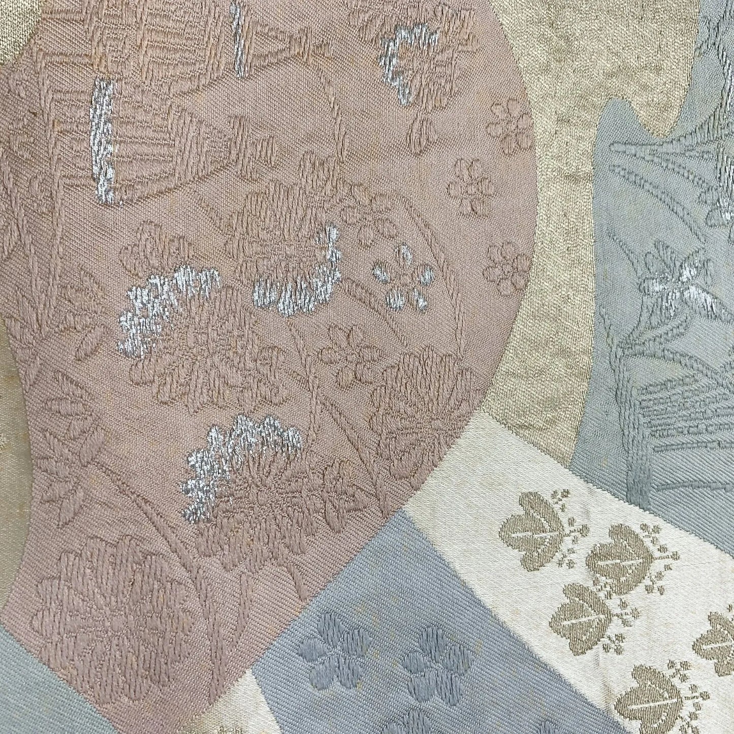 6603# Japanese Vintage Fukuro Obi Belt Kimono Fabric Silk Traditional