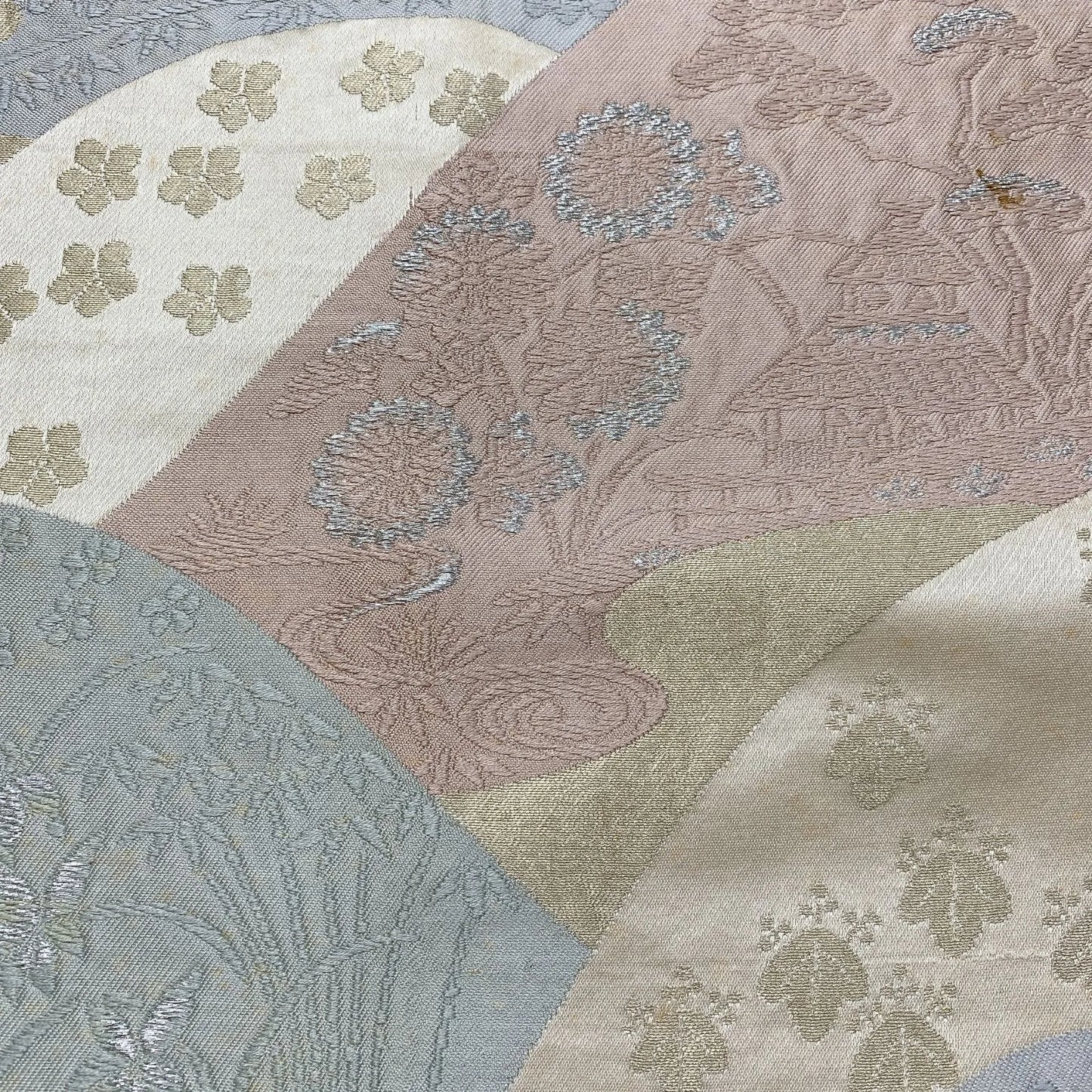 6603# Japanese Vintage Fukuro Obi Belt Kimono Fabric Silk Traditional