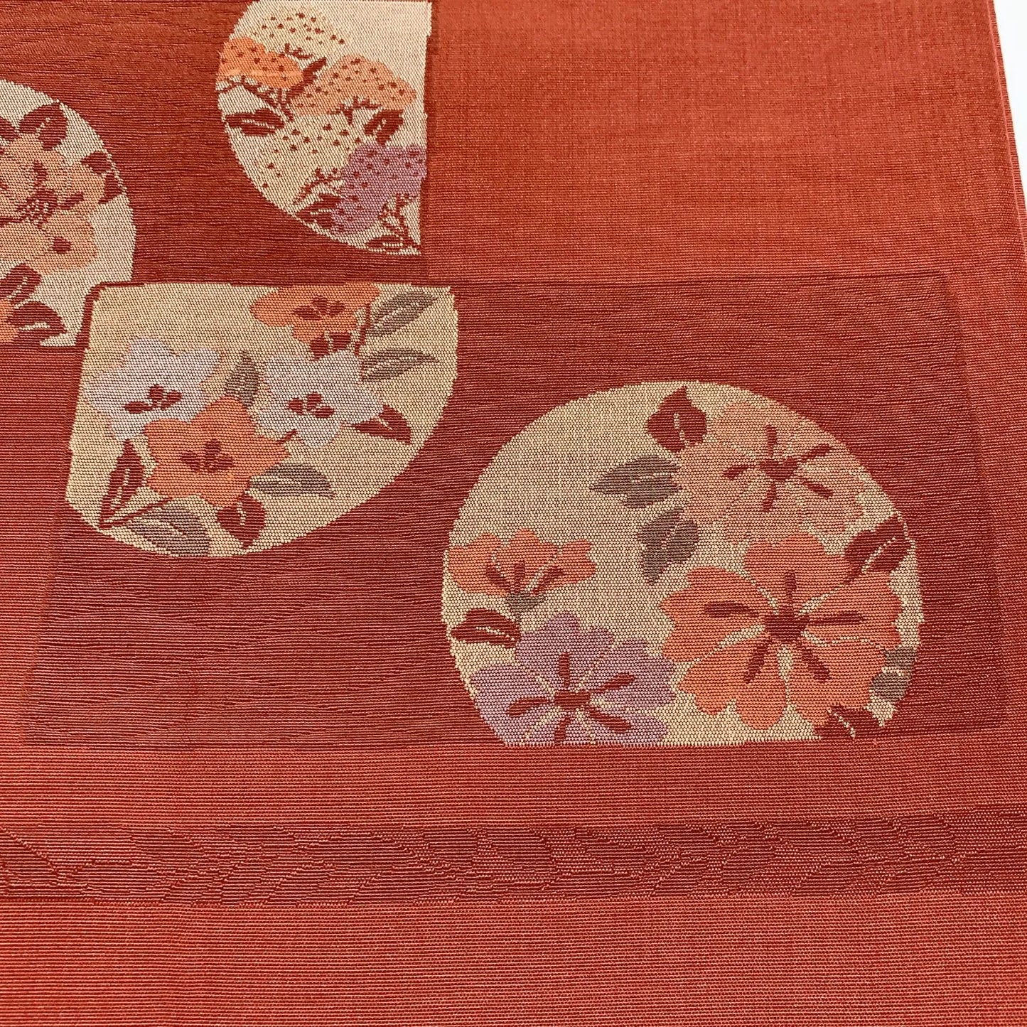 6604# Japanese Vintage Fukuro Obi Belt Kimono Pongee Fabric Silk Traditional 　