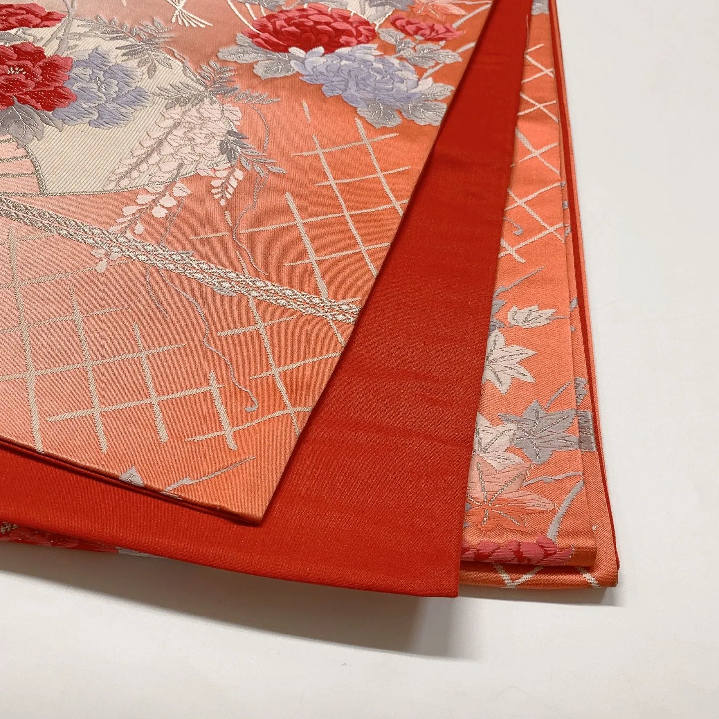 6605# Japanese Vintage Fukuro Obi Belt Kimono Fabric Silk Traditional