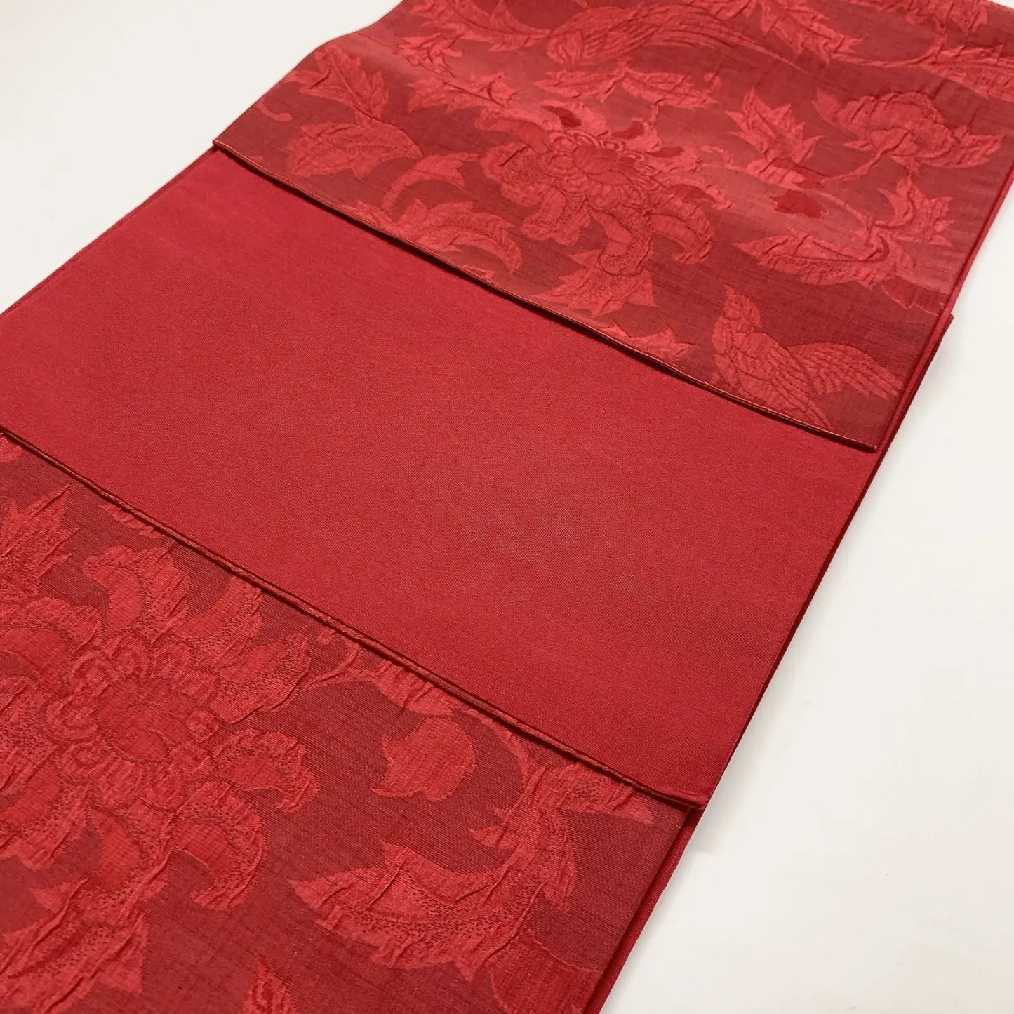 6607# Japanese Vintage Fukuro Obi Belt Kimono Fabric Silk Traditional