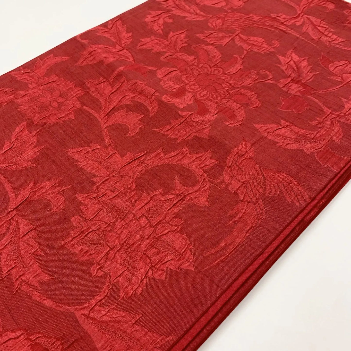 6607# Japanese Vintage Fukuro Obi Belt Kimono Fabric Silk Traditional