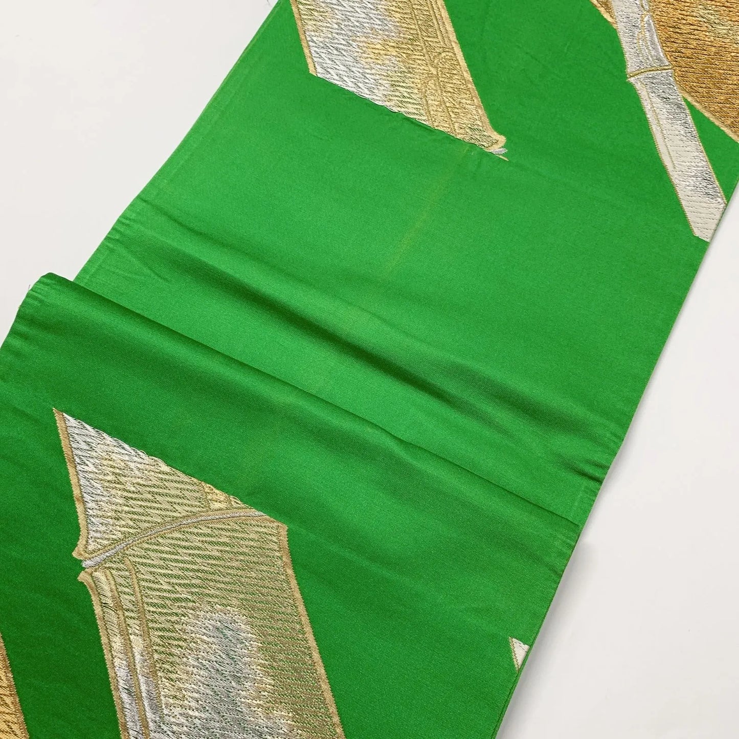 6617# Japanese Vintage Fukuro Obi Belt Kimono Fabric Silk Traditional