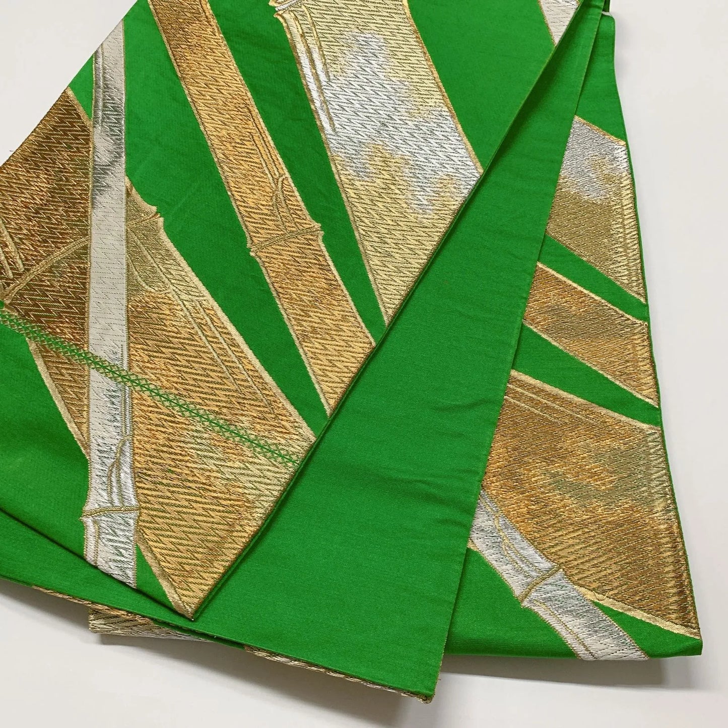 6617# Japanese Vintage Fukuro Obi Belt Kimono Fabric Silk Traditional