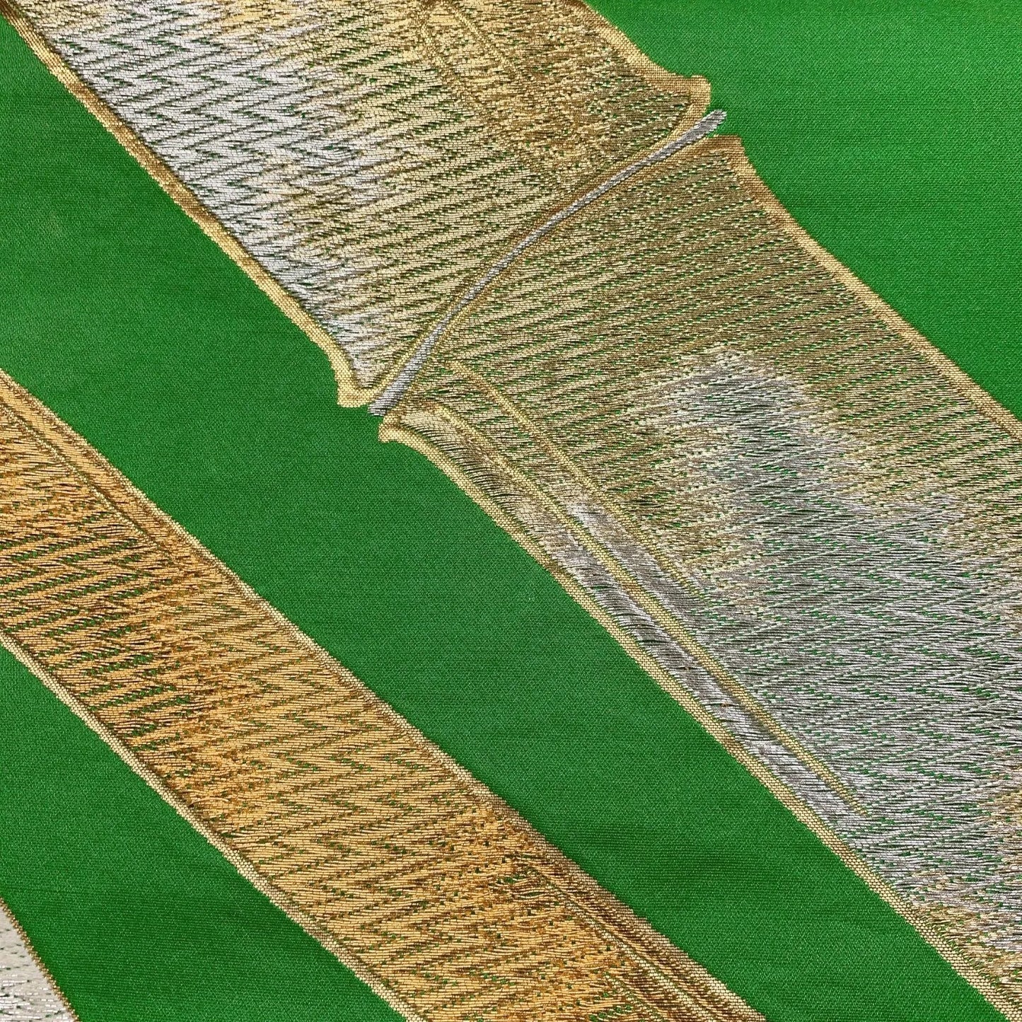 6617# Japanese Vintage Fukuro Obi Belt Kimono Fabric Silk Traditional