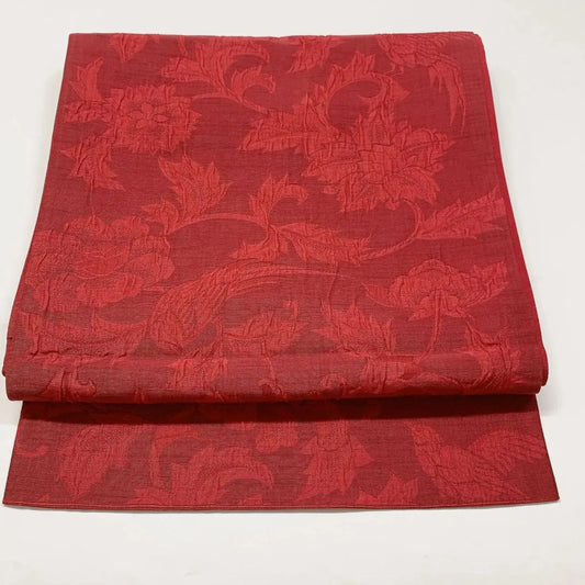 6607# Japanese Vintage Fukuro Obi Belt Kimono Fabric Silk Traditional