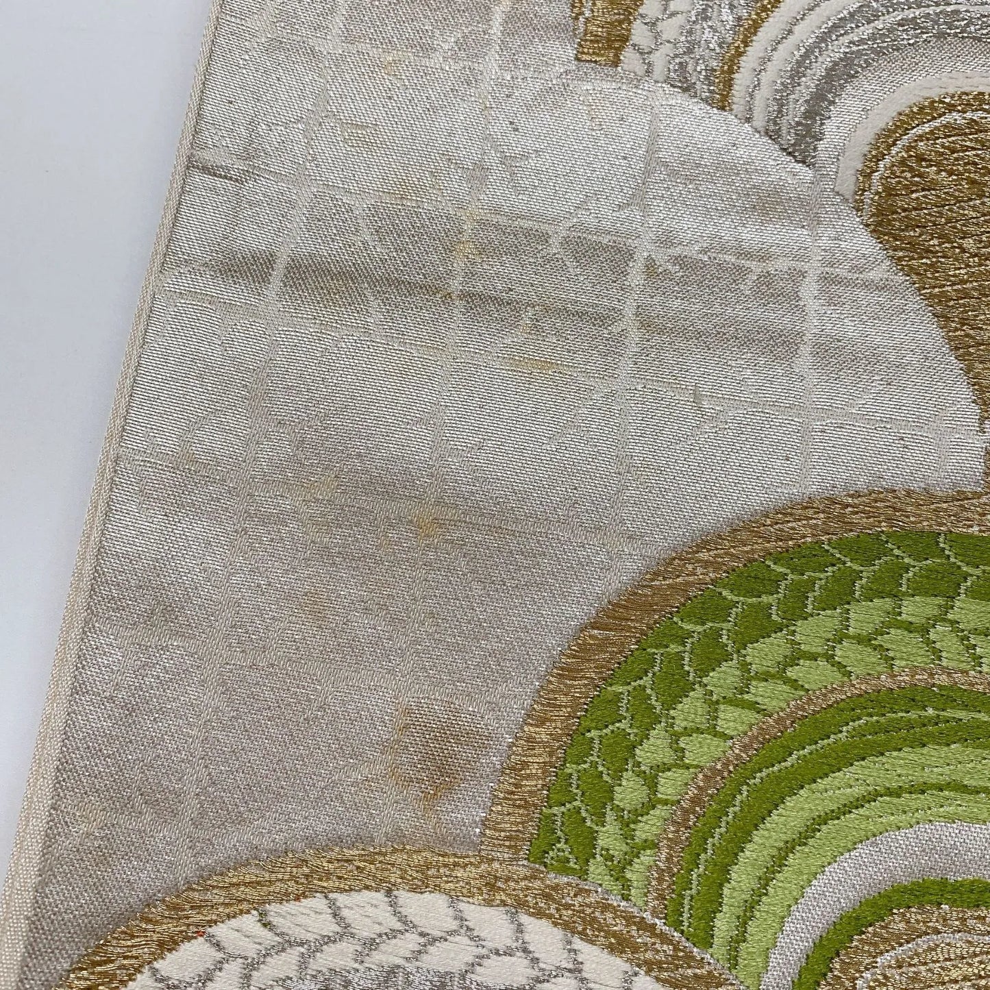 6624# Japanese Vintage Fukuro Obi Belt Kimono Fabric Silk Traditional Embroidery