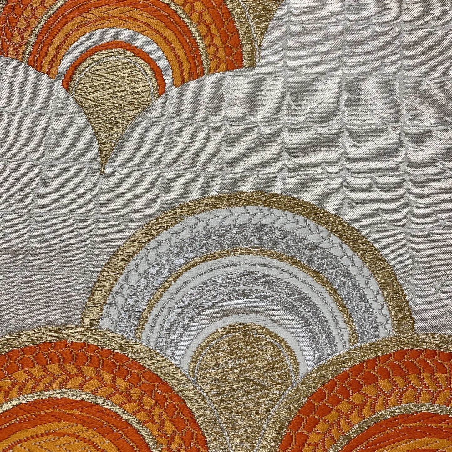 6624# Japanese Vintage Fukuro Obi Belt Kimono Fabric Silk Traditional Embroidery