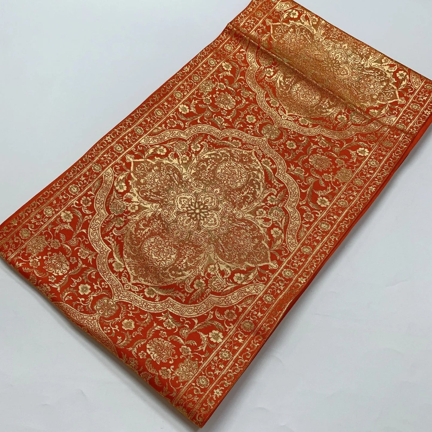 6625# Japanese Vintage Fukuro Obi Belt Kimono Fabric Silk Traditional