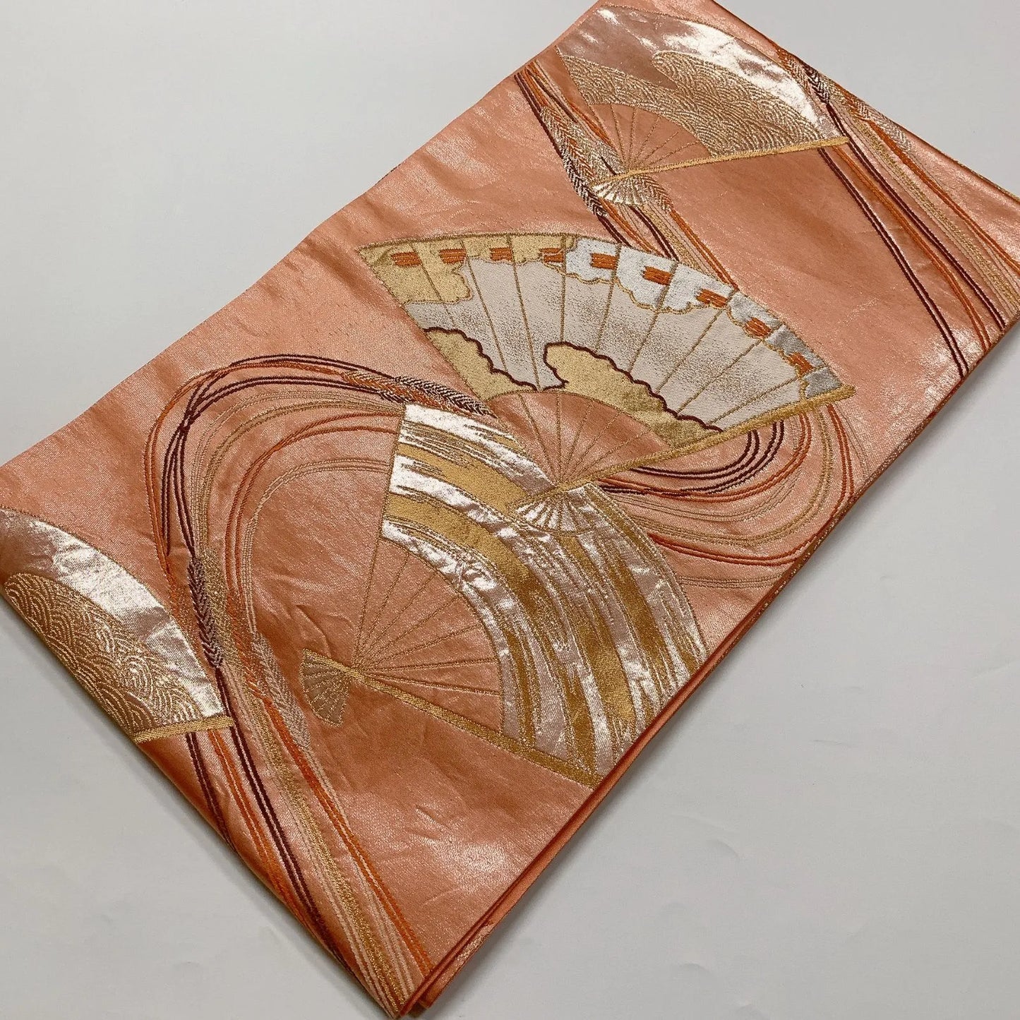 6626# Japanese Vintage Fukuro Obi Belt Kimono Fabric Silk Traditional