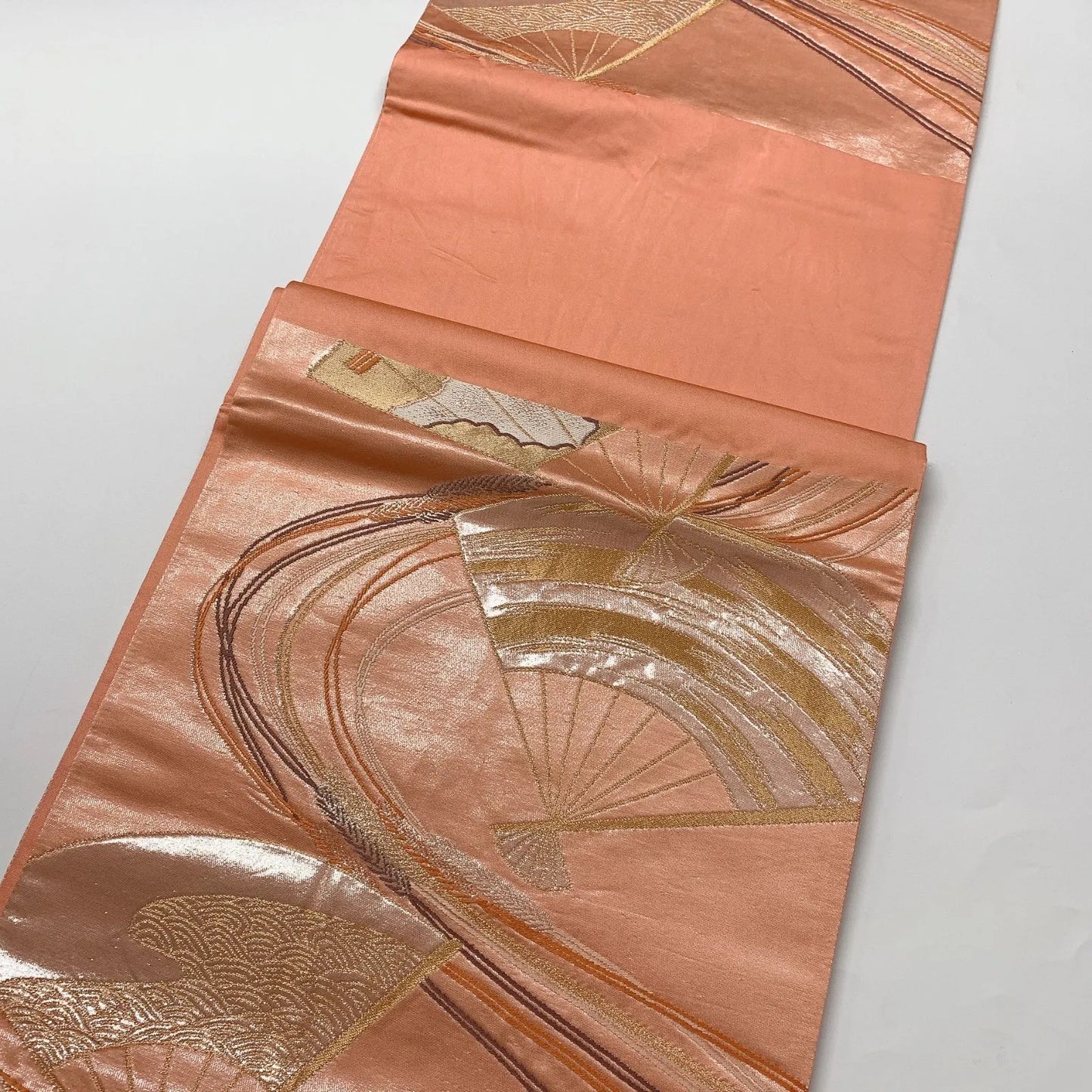 6626# Japanese Vintage Fukuro Obi Belt Kimono Fabric Silk Traditional