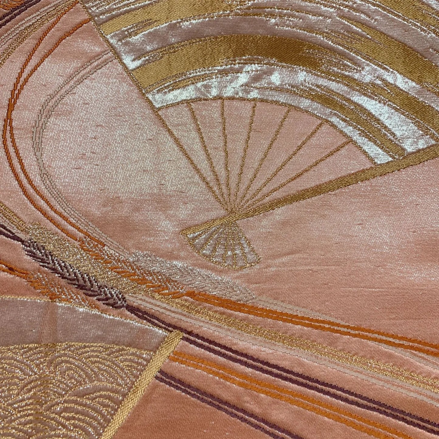 6626# Japanese Vintage Fukuro Obi Belt Kimono Fabric Silk Traditional