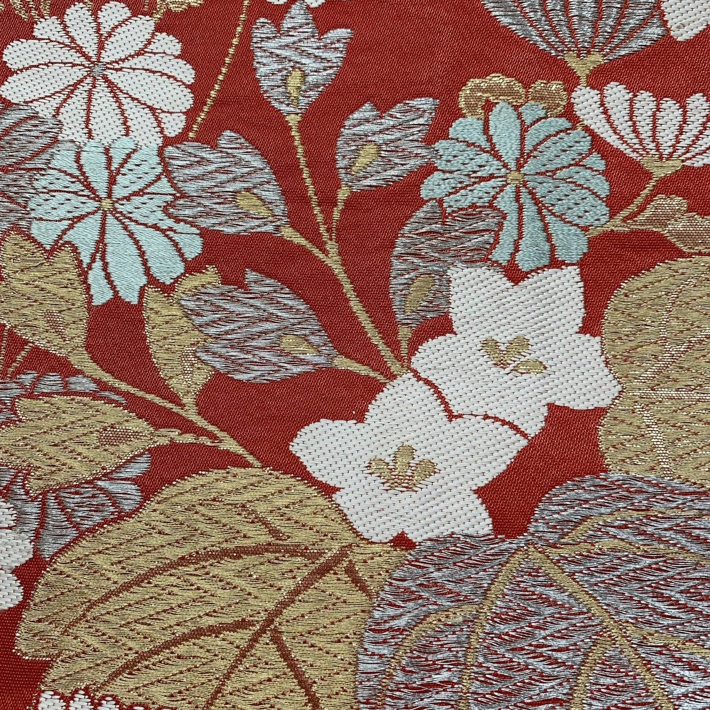 6628# Japanese Vintage Fukuro Obi Belt Kimono Fabric Silk Traditional