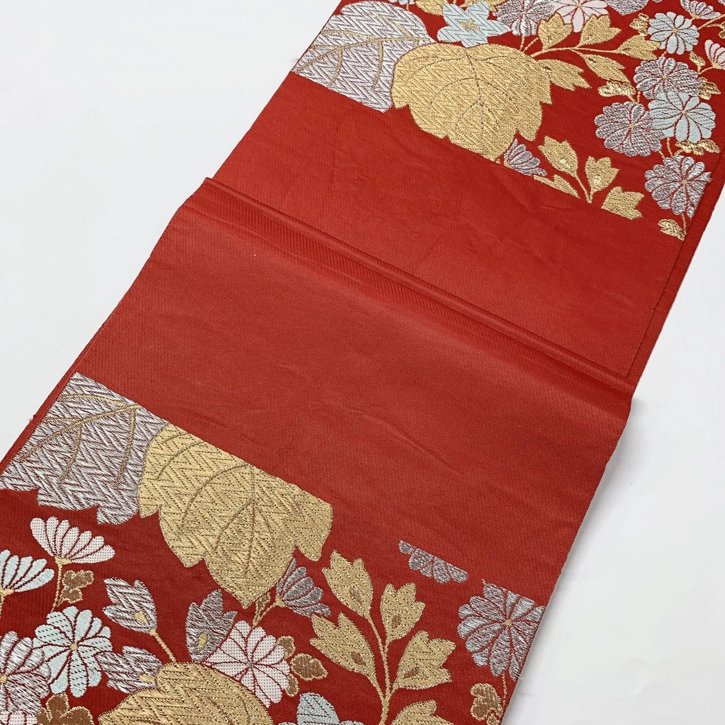 6628# Japanese Vintage Fukuro Obi Belt Kimono Fabric Silk Traditional