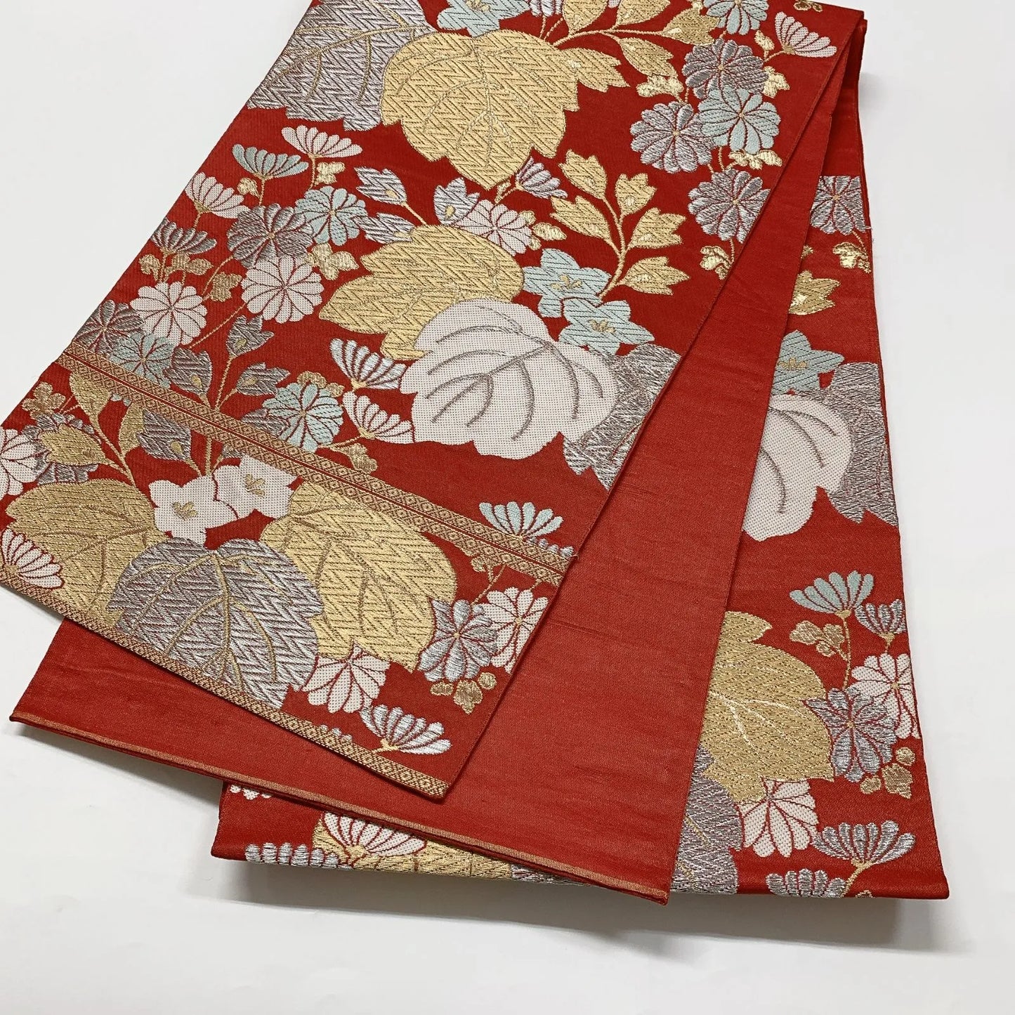 6628# Japanese Vintage Fukuro Obi Belt Kimono Fabric Silk Traditional