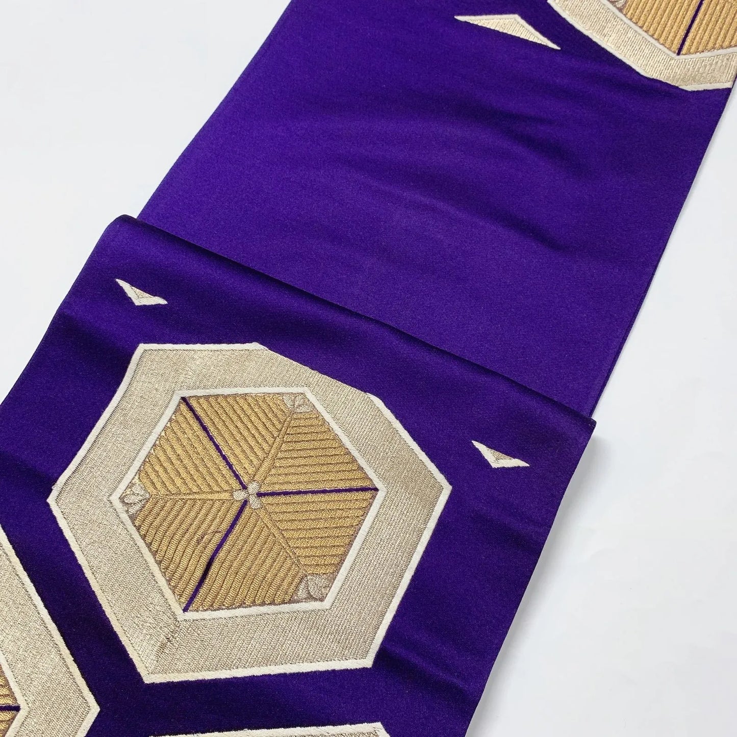 6629# Japanese Vintage Fukuro Obi Belt Kimono Fabric Silk Traditional