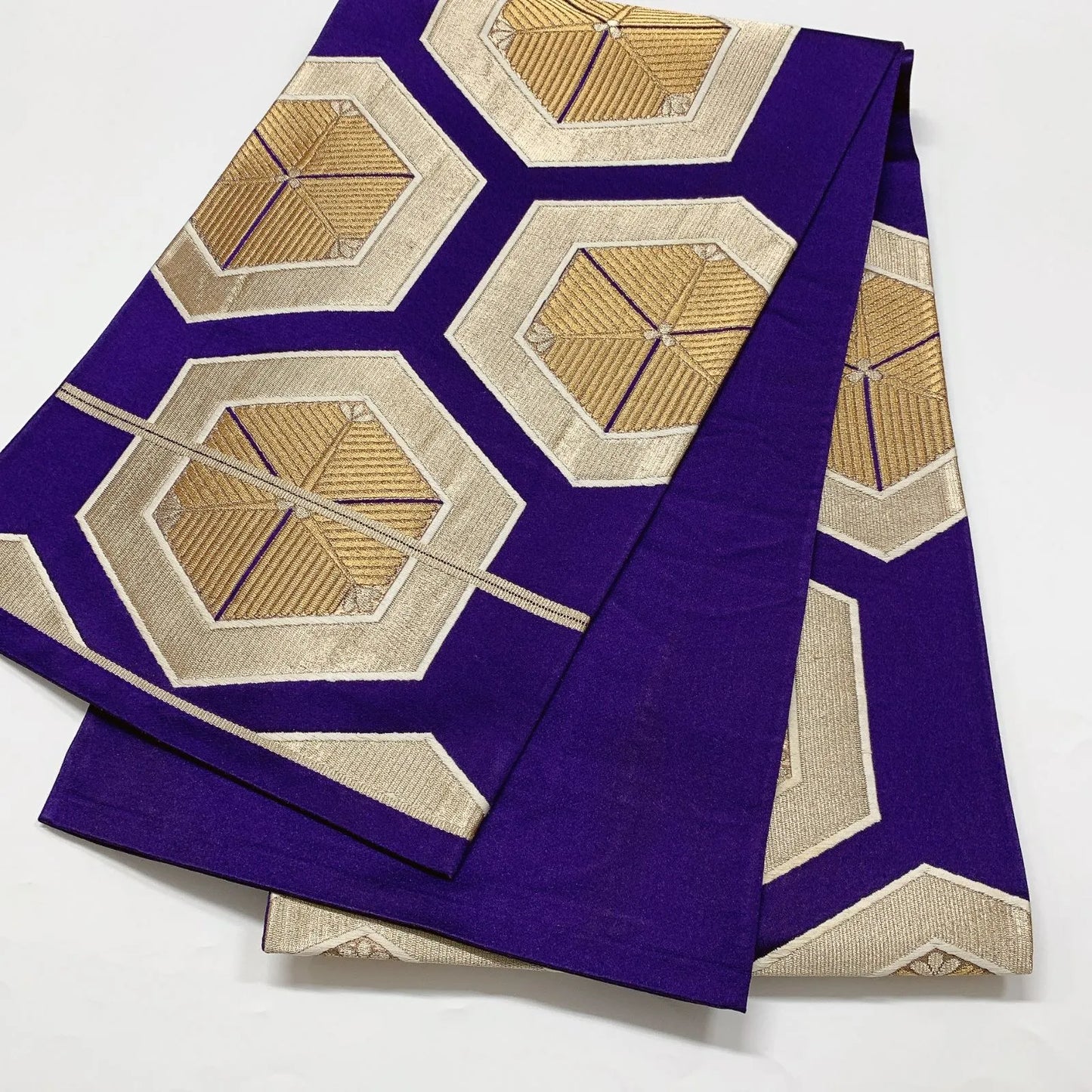 6629# Japanese Vintage Fukuro Obi Belt Kimono Fabric Silk Traditional