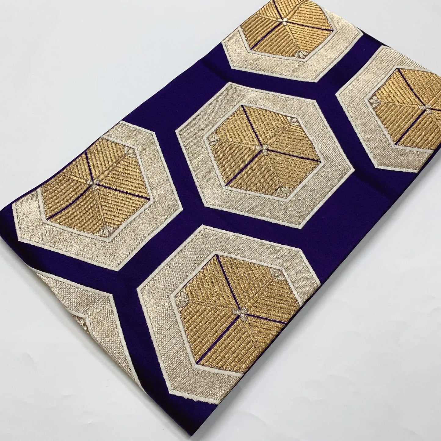 6629# Japanese Vintage Fukuro Obi Belt Kimono Fabric Silk Traditional