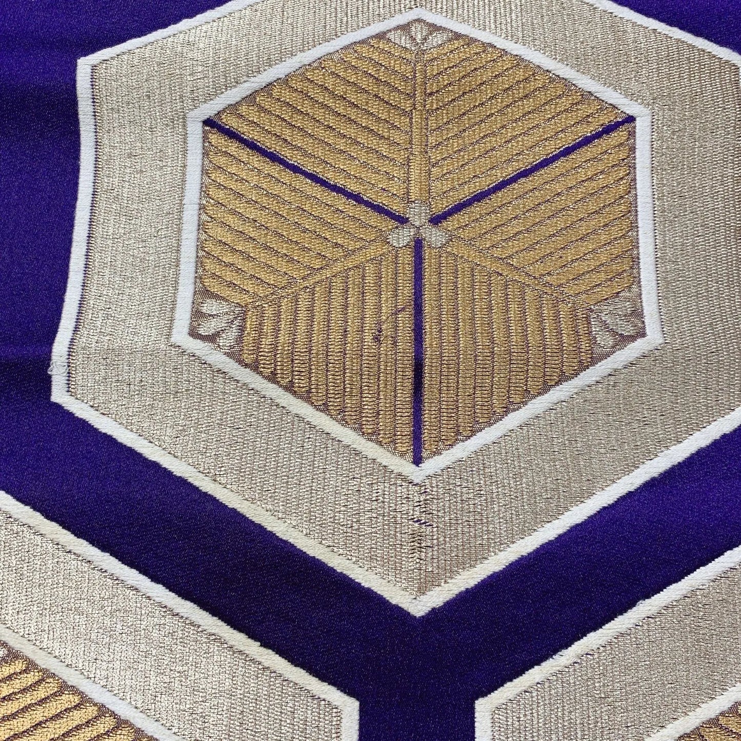 6629# Japanese Vintage Fukuro Obi Belt Kimono Fabric Silk Traditional