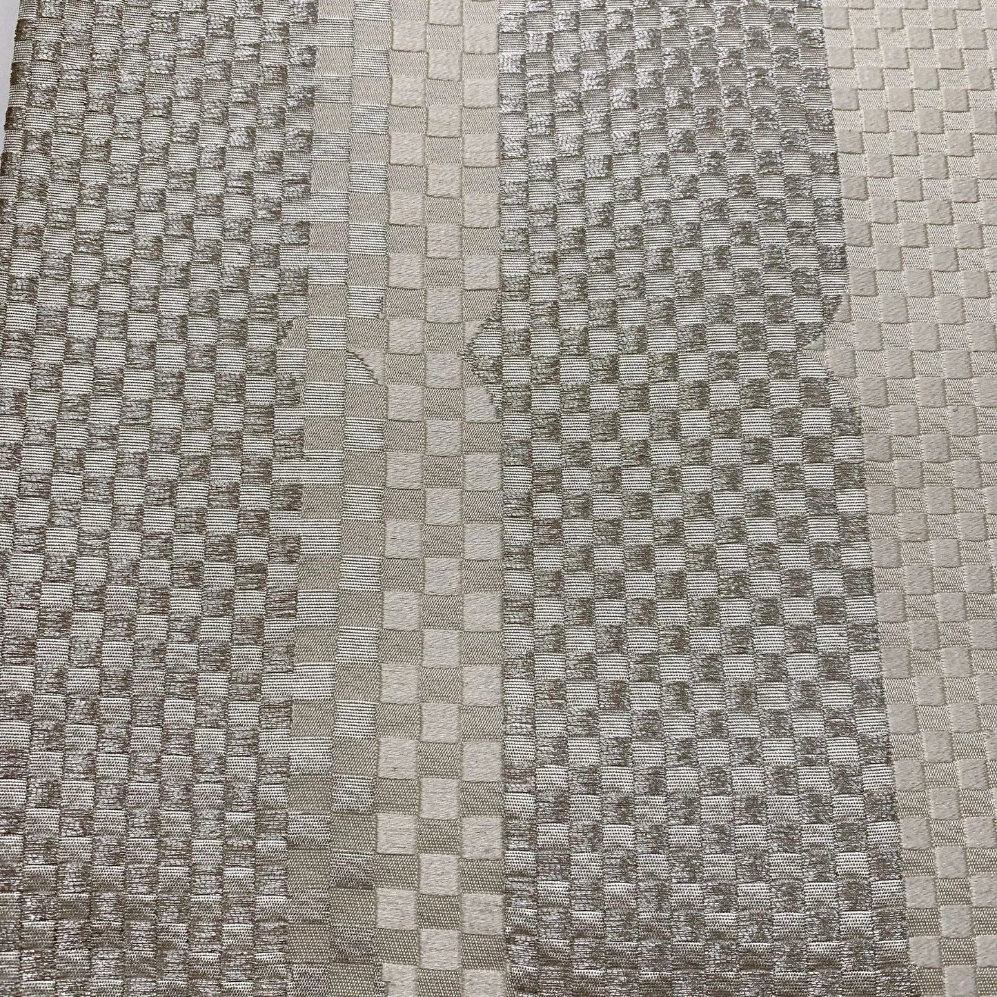 6639# Japanese Vintage Fukuro Obi Belt Kimono Fabric Silk Traditional Silver