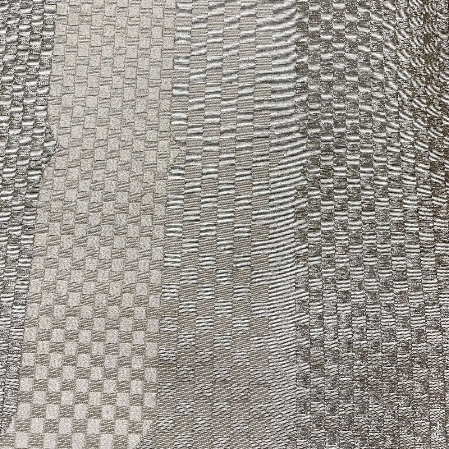 6639# Japanese Vintage Fukuro Obi Belt Kimono Fabric Silk Traditional Silver