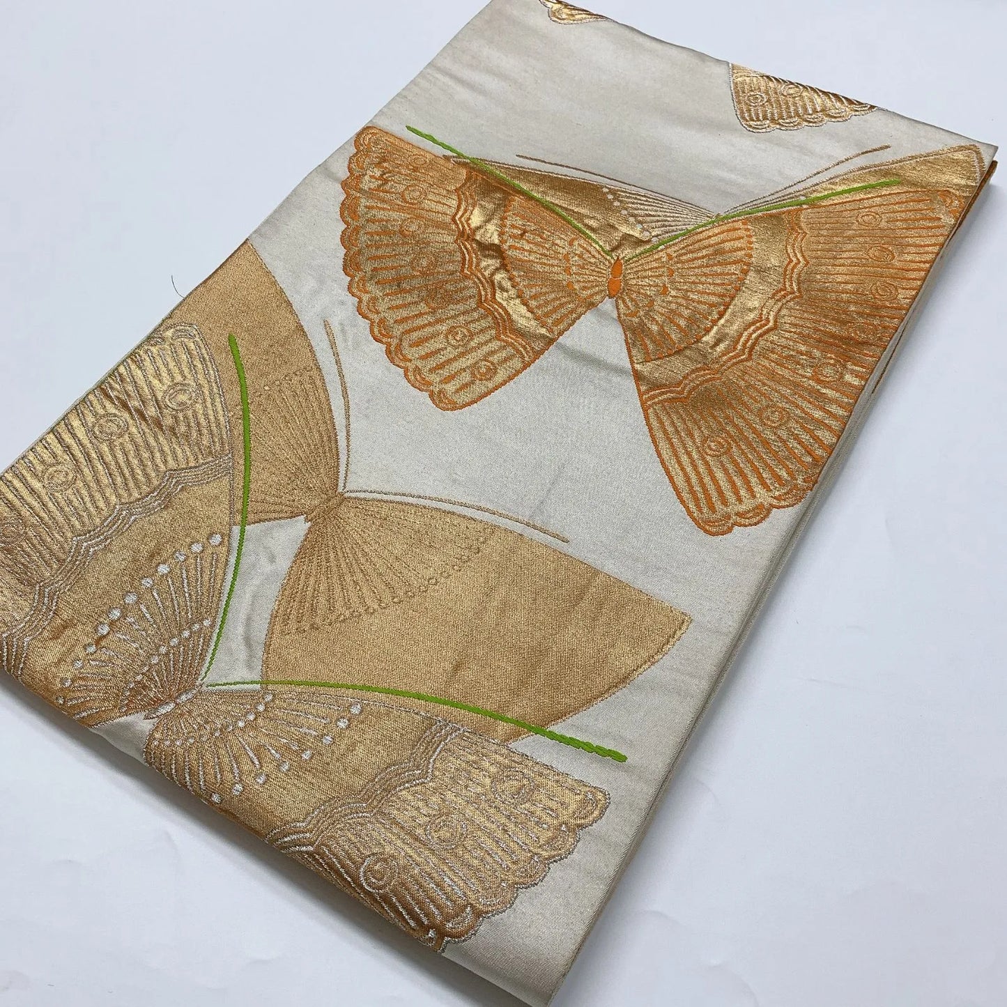 6640# Japanese Vintage Fukuro Obi Belt Kimono Fabric Silk Traditional