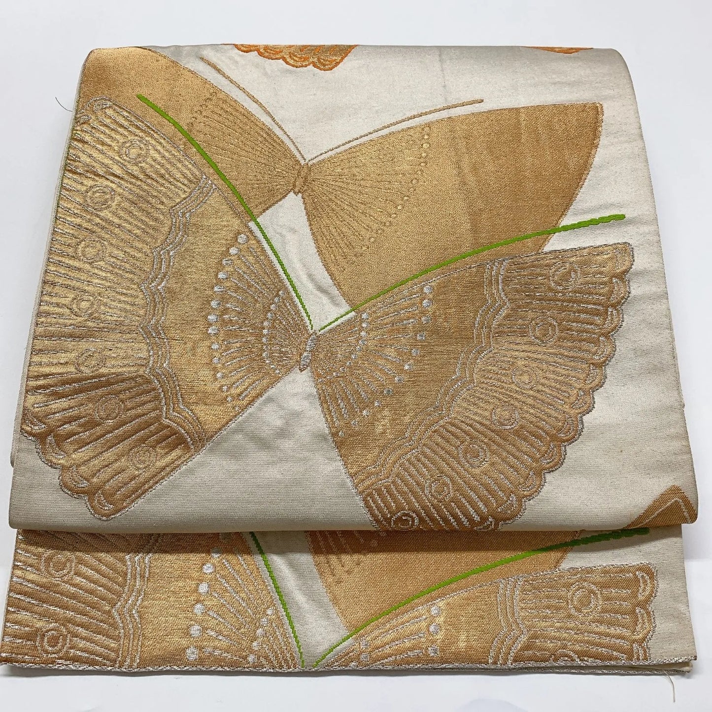 6640# Japanese Vintage Fukuro Obi Belt Kimono Fabric Silk Traditional