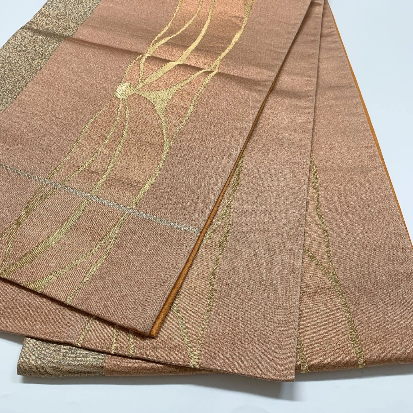 6641# Japanese Vintage Fukuro Obi Belt Kimono Fabric Silk Traditional