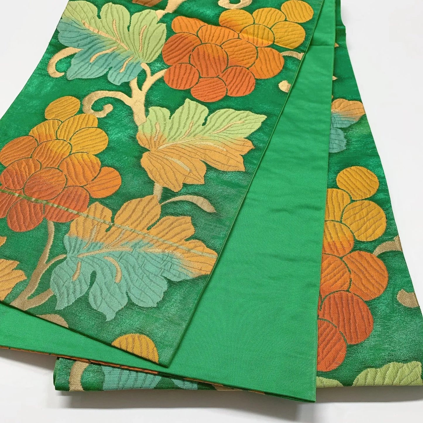 6642# Japanese Vintage Fukuro Obi Belt Kimono Fabric Silk Traditional