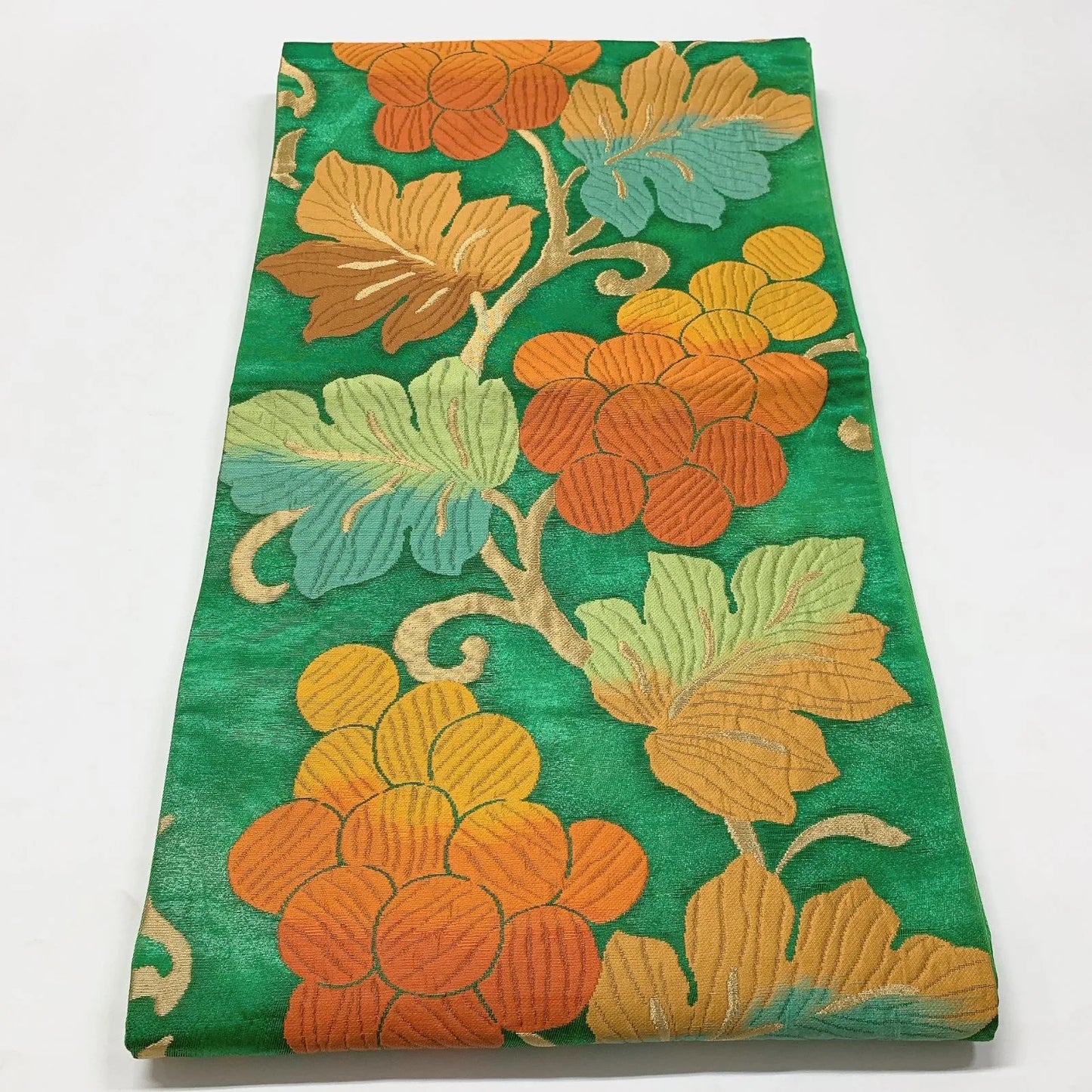 6642# Japanese Vintage Fukuro Obi Belt Kimono Fabric Silk Traditional