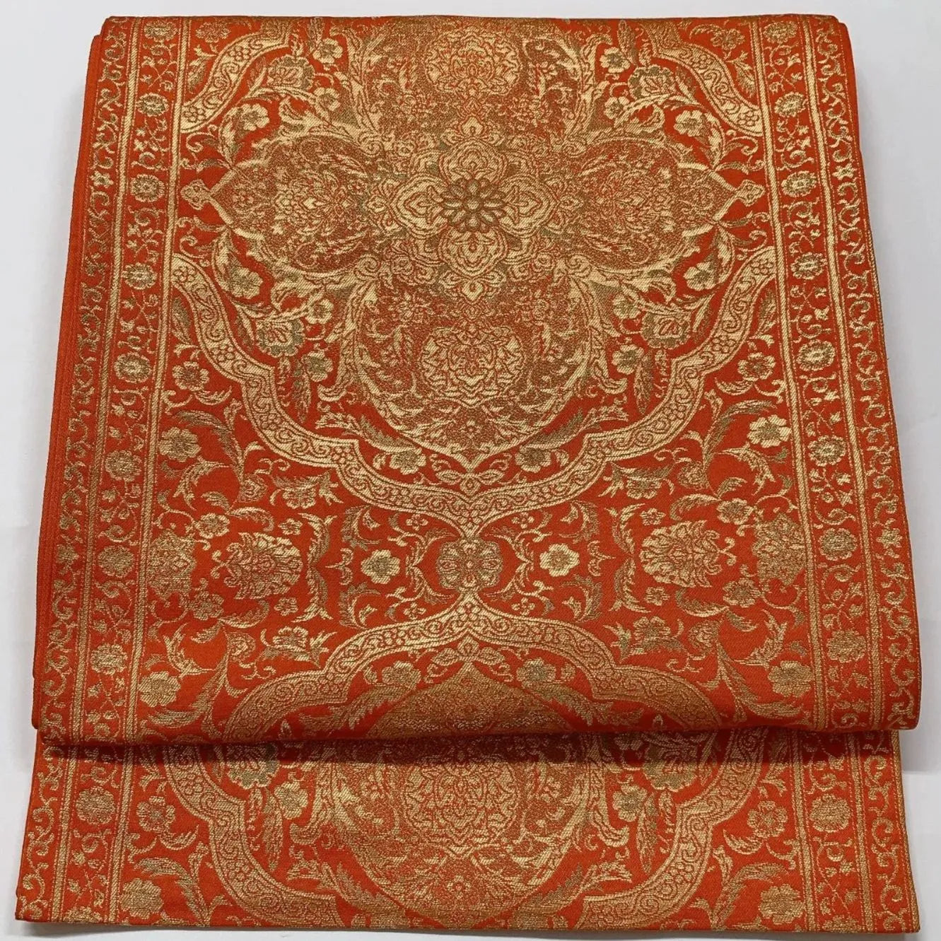 6625# Japanese Vintage Fukuro Obi Belt Kimono Fabric Silk Traditional