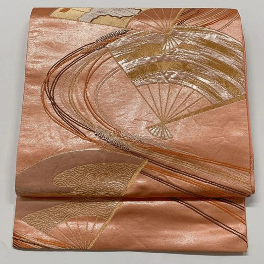 6626# Japanese Vintage Fukuro Obi Belt Kimono Fabric Silk Traditional