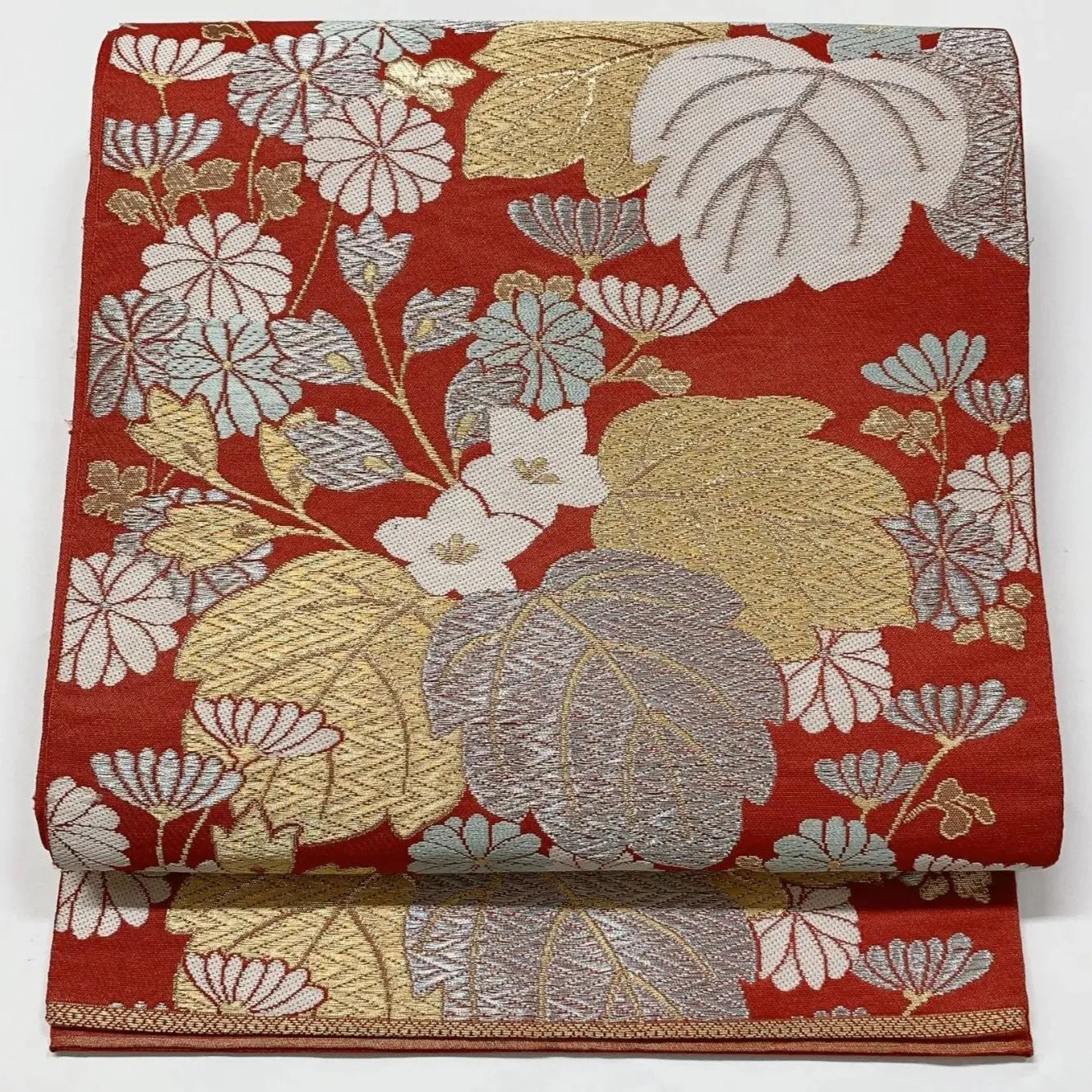 6628# Japanese Vintage Fukuro Obi Belt Kimono Fabric Silk Traditional