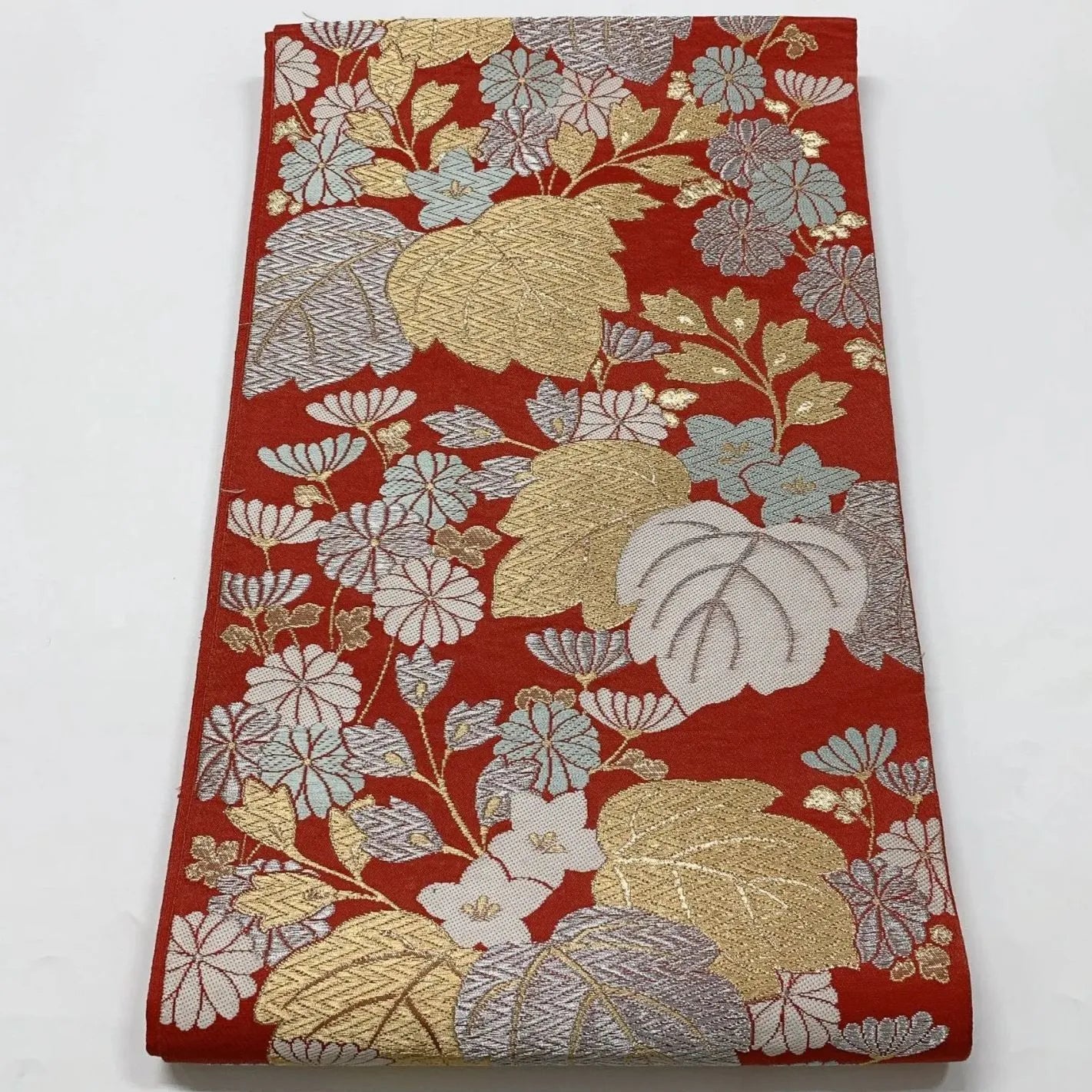 6628# Japanese Vintage Fukuro Obi Belt Kimono Fabric Silk Traditional