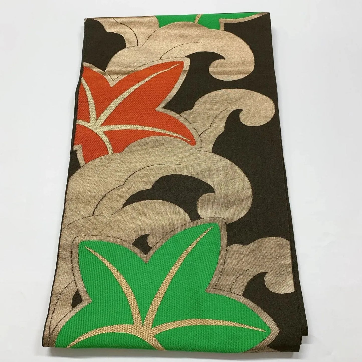 6630# Japanese Vintage Fukuro Obi Belt Kimono Fabric Silk Traditional