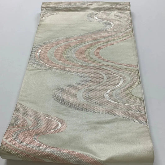 6636# Japanese Vintage Fukuro Obi Belt Kimono Fabric Silk Traditional