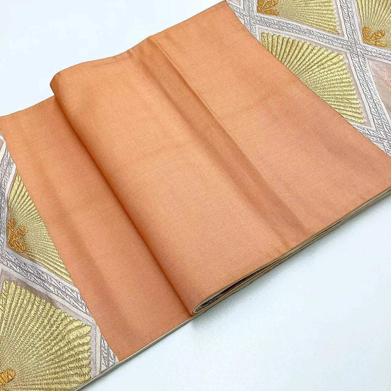 6646# Japanese Vintage Fukuro Obi Belt Kimono Fabric Silk Traditional