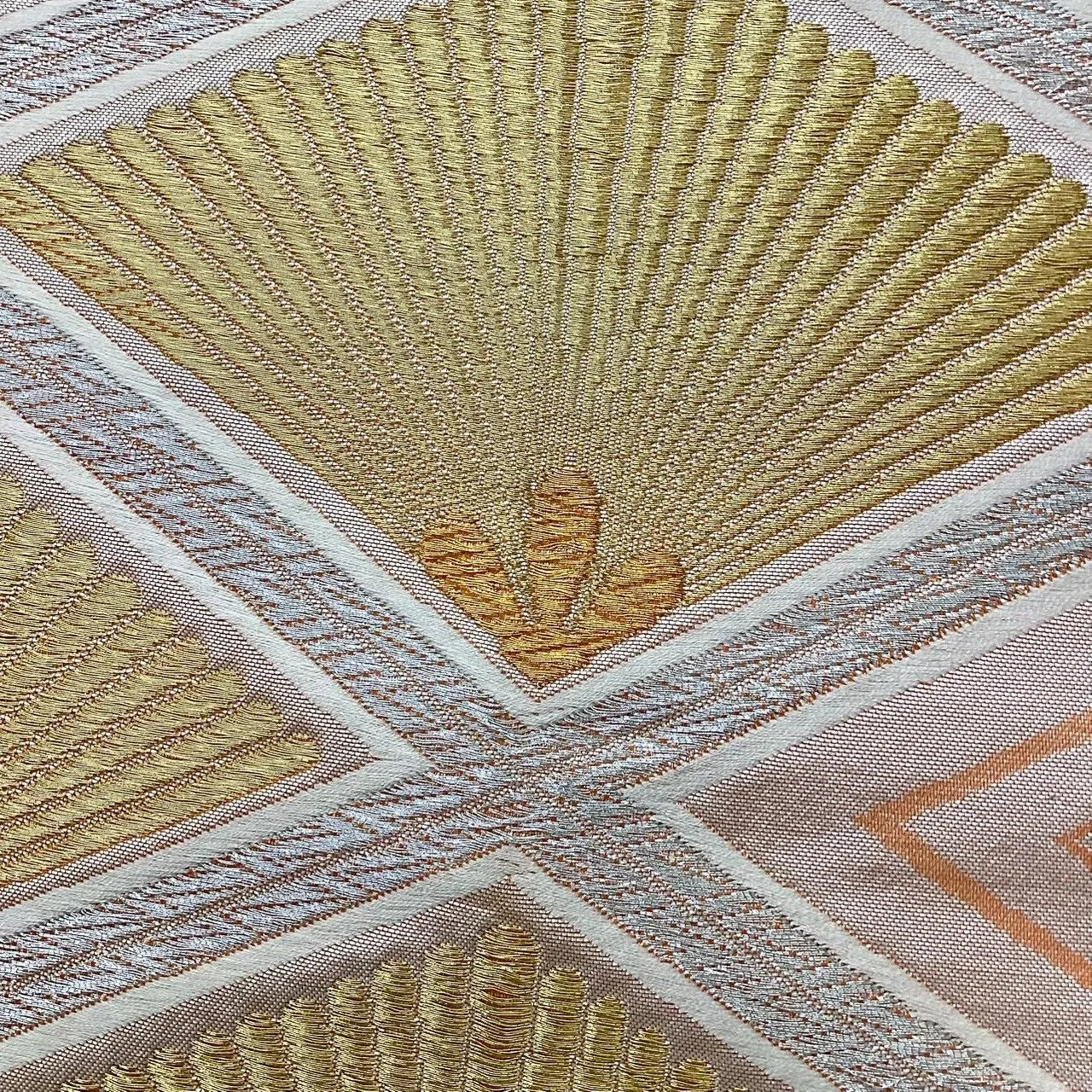 6646# Japanese Vintage Fukuro Obi Belt Kimono Fabric Silk Traditional