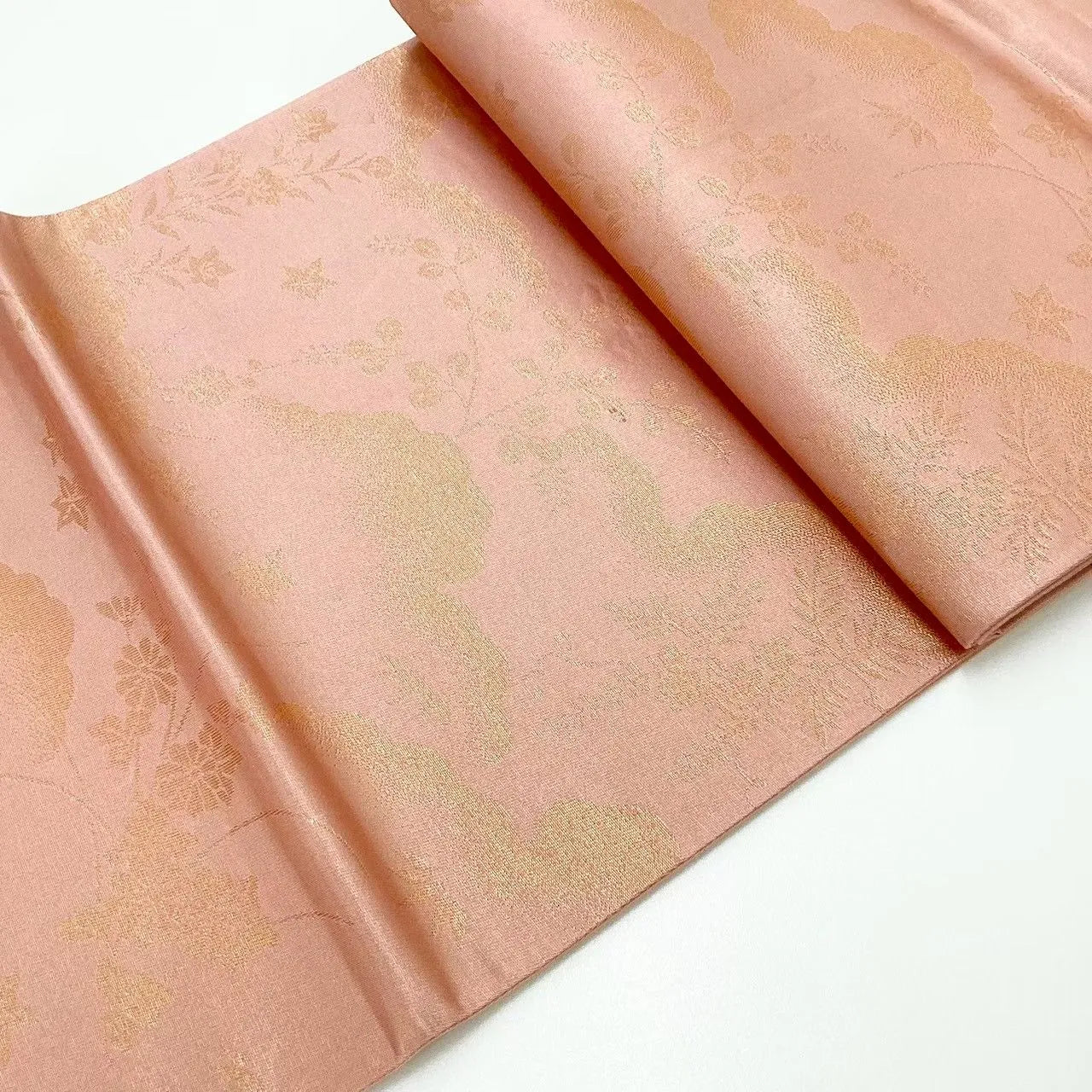 6647# Japanese Vintage Fukuro Obi Belt Kimono Fabric Silk Traditional Embroidery