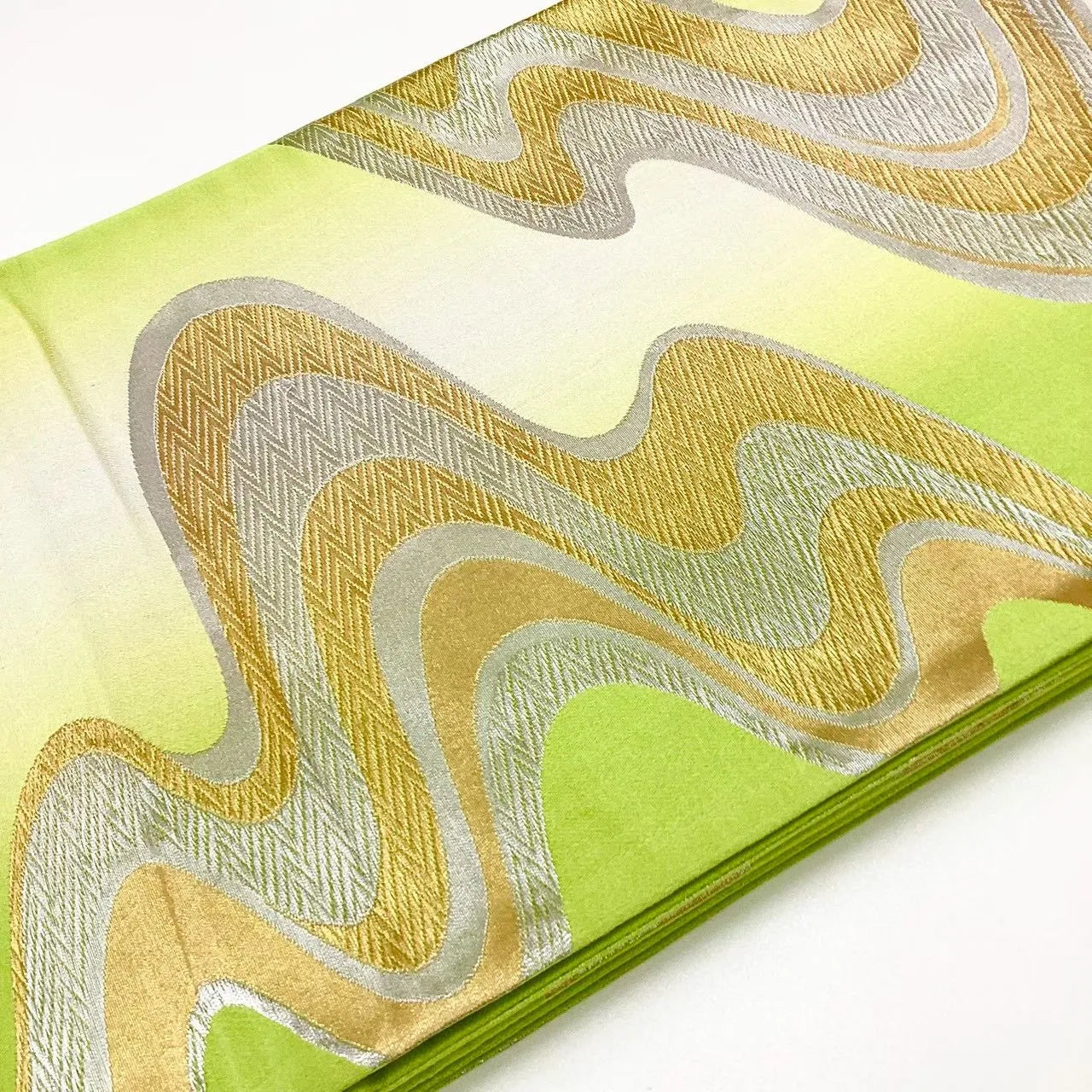 6648# Japanese Vintage Fukuro Obi Belt Kimono Fabric Silk Traditional