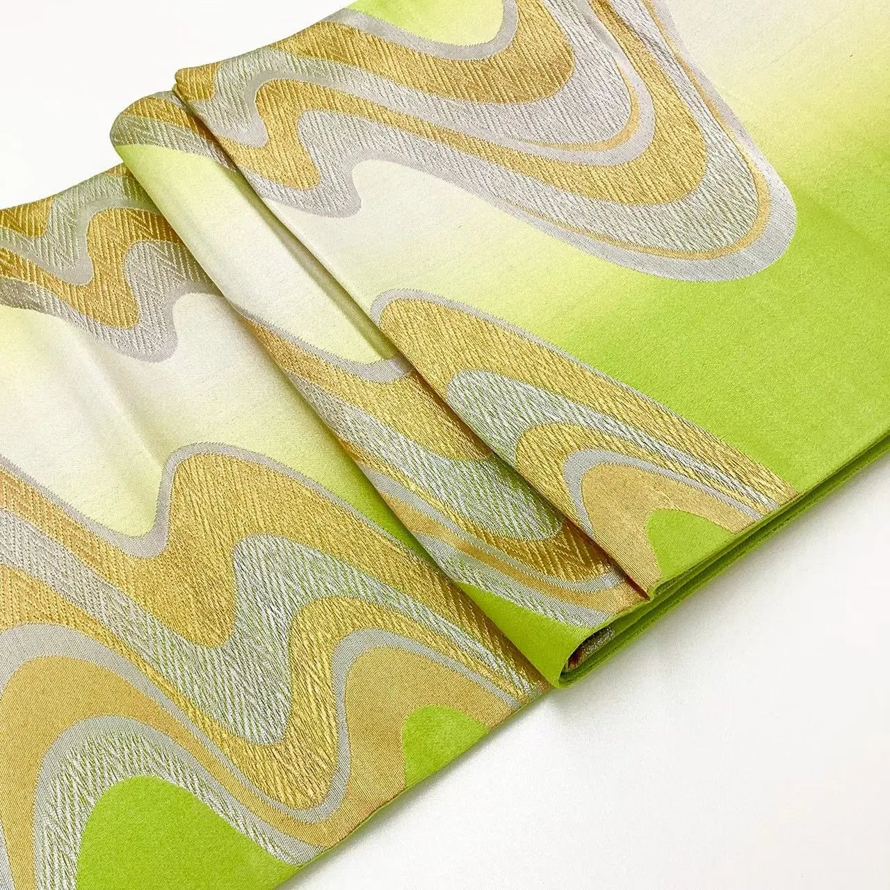 6648# Japanese Vintage Fukuro Obi Belt Kimono Fabric Silk Traditional