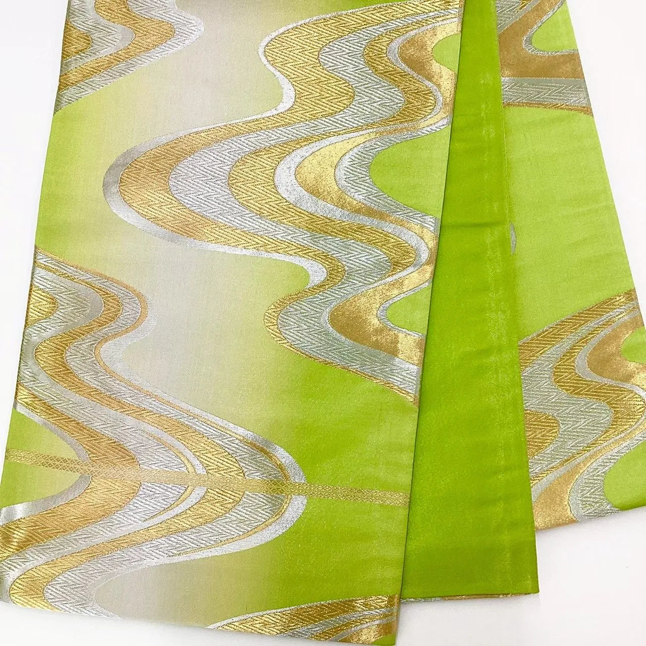 6648# Japanese Vintage Fukuro Obi Belt Kimono Fabric Silk Traditional