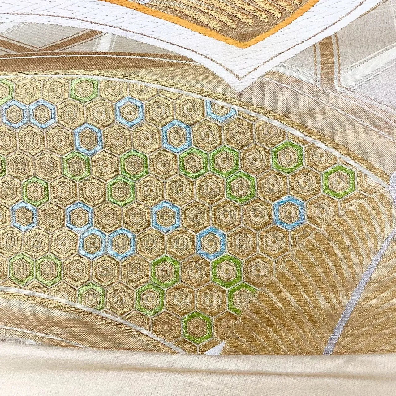 6650# Japanese Vintage Fukuro Obi Belt Kimono Fabric Silk Traditional Untailored