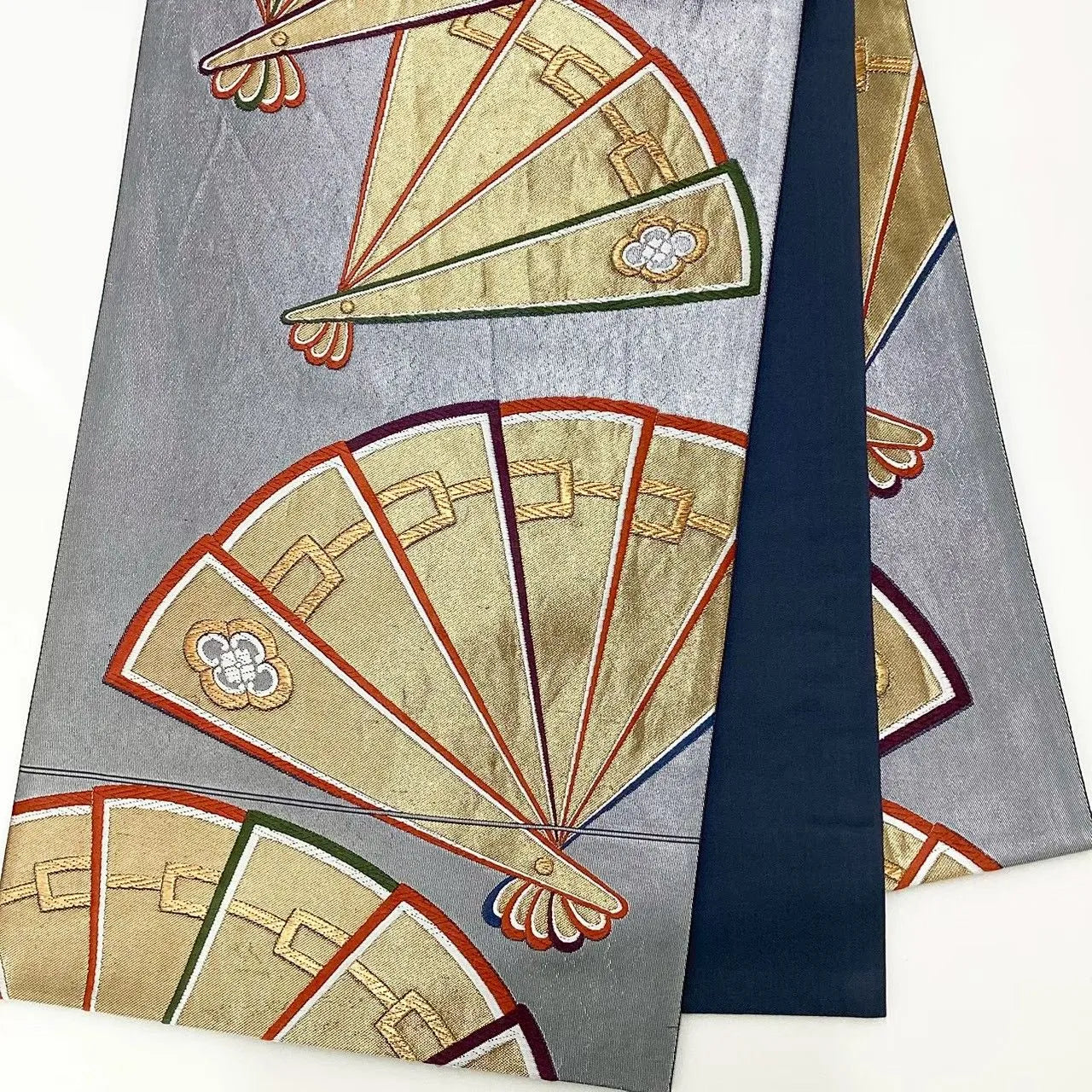 6651# Japanese Vintage Fukuro Obi Belt Kimono Fabric Silk Traditional