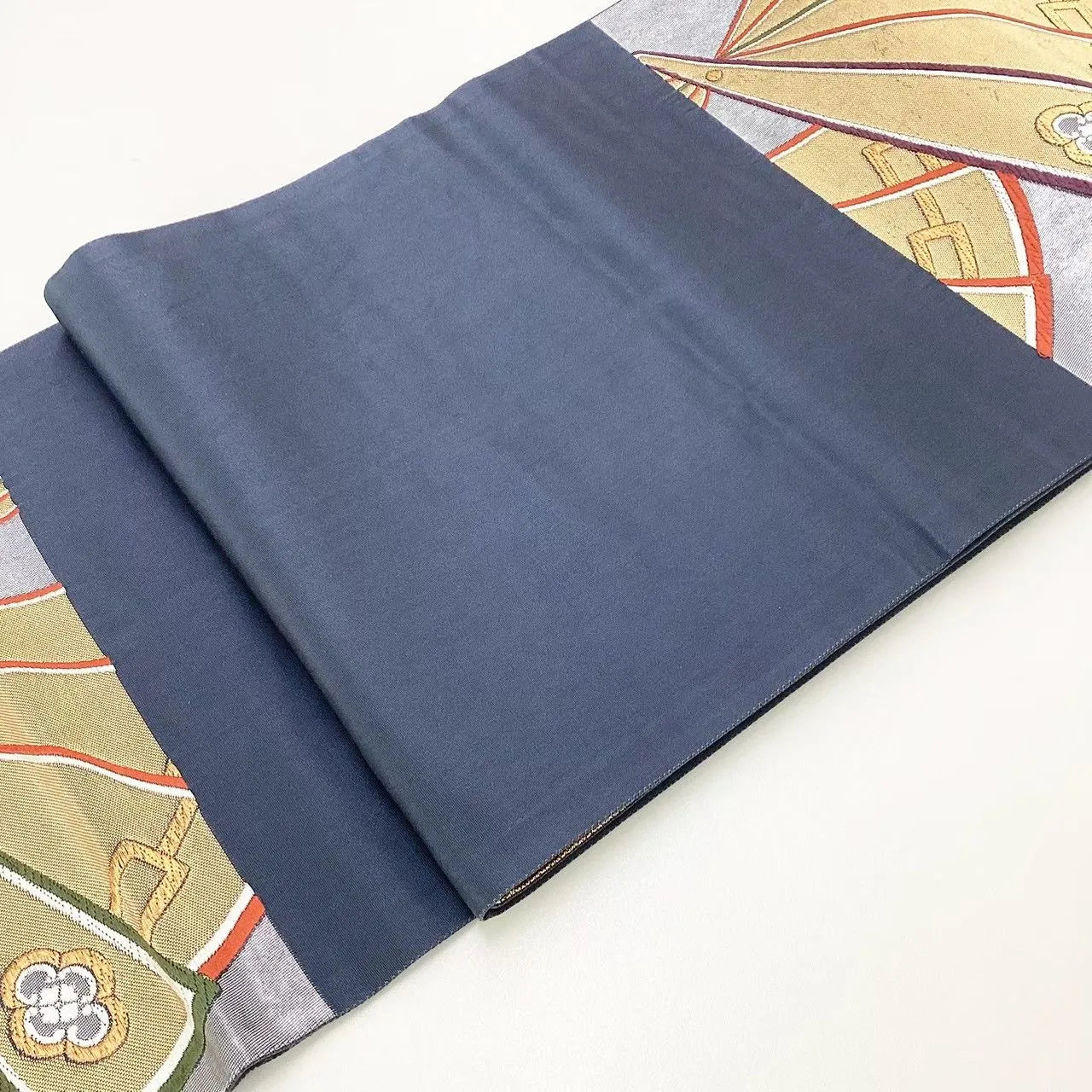 6651# Japanese Vintage Fukuro Obi Belt Kimono Fabric Silk Traditional