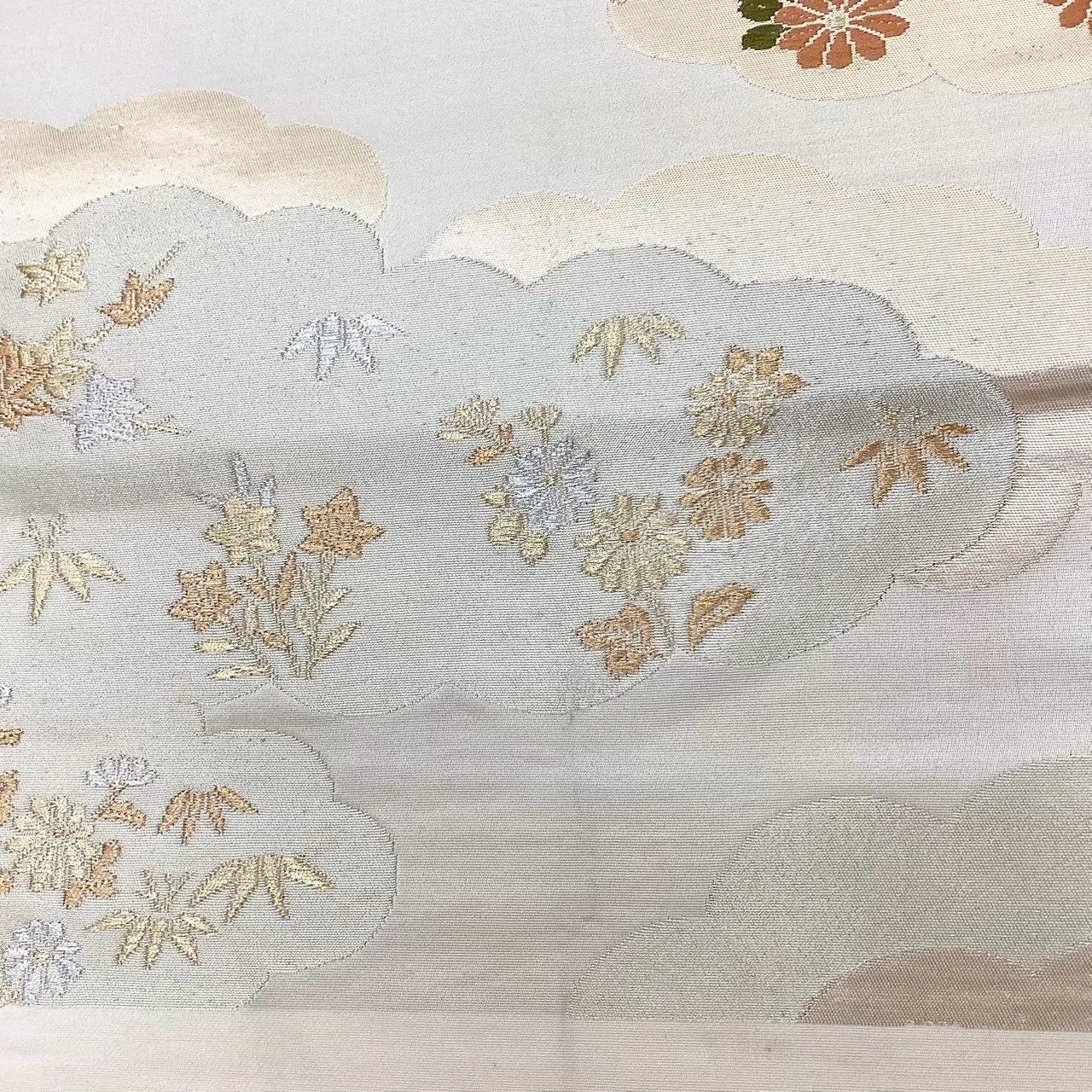 6653# Japanese Vintage Fukuro Obi Belt Kimono Fabric Silk Traditional