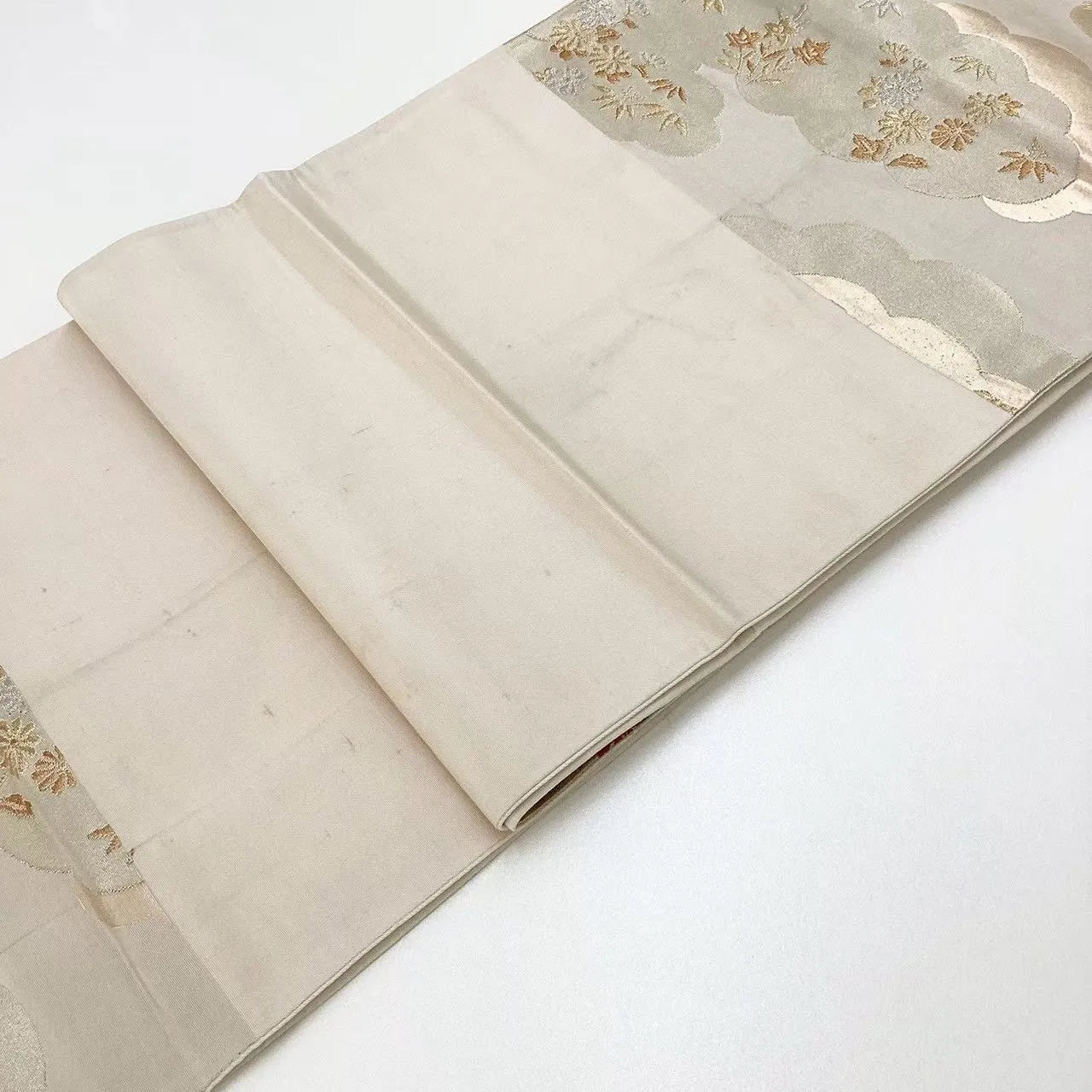 6653# Japanese Vintage Fukuro Obi Belt Kimono Fabric Silk Traditional