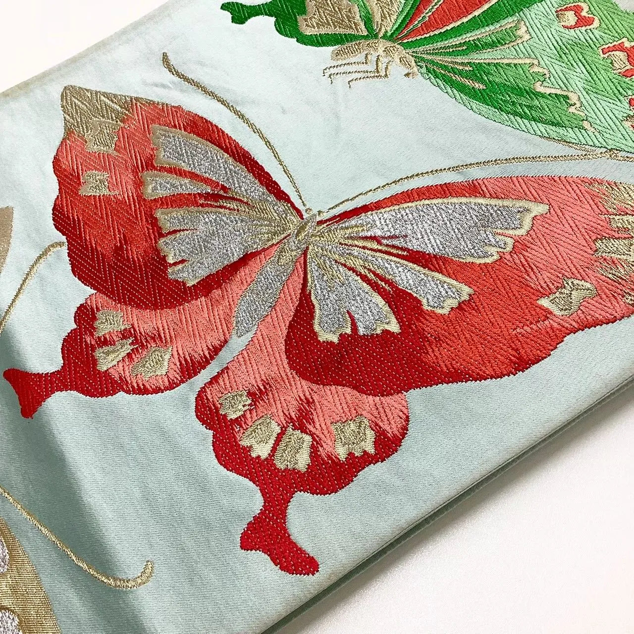 6655# Japanese Vintage Fukuro Obi Belt Kimono Fabric Silk Traditional Untailored