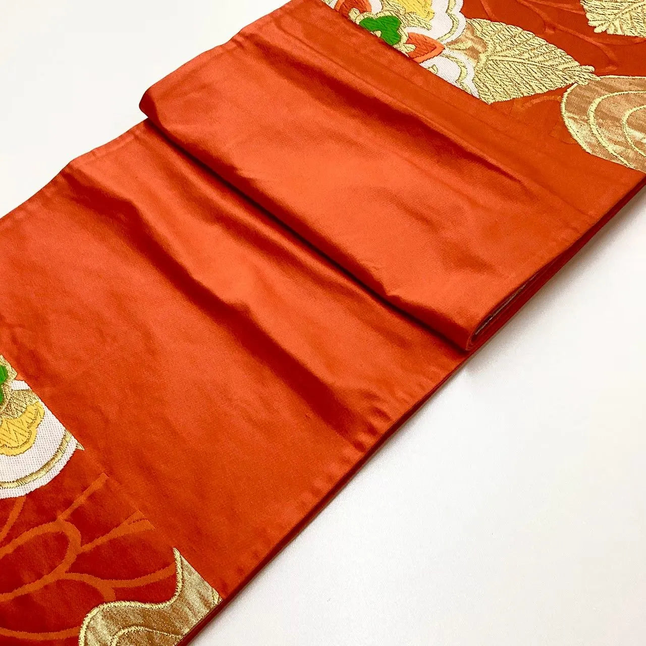 6656# Japanese Vintage Fukuro Obi Belt Kimono Fabric Silk Traditional