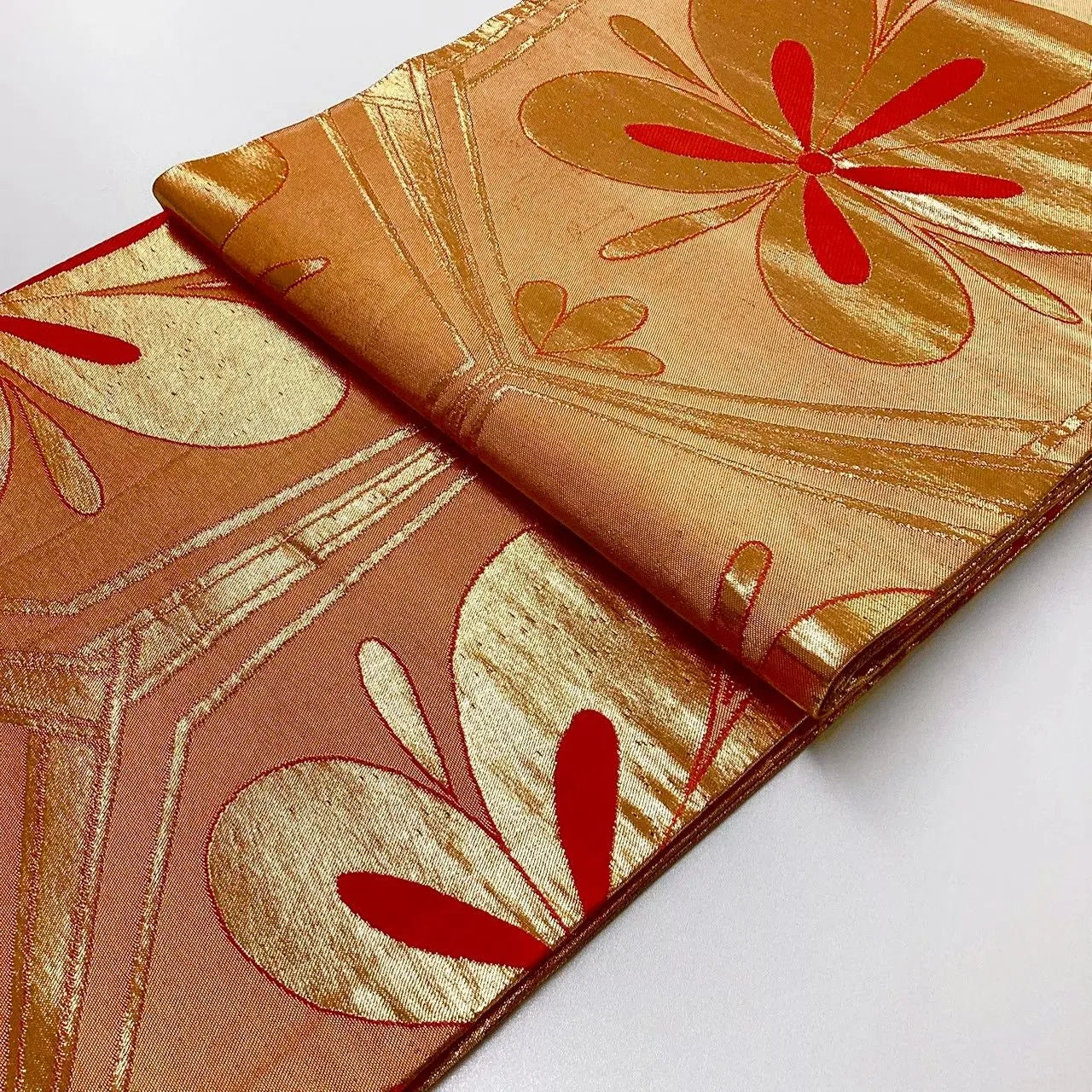 6658# Japanese Vintage Fukuro Obi Belt Kimono Fabric Silk Traditional